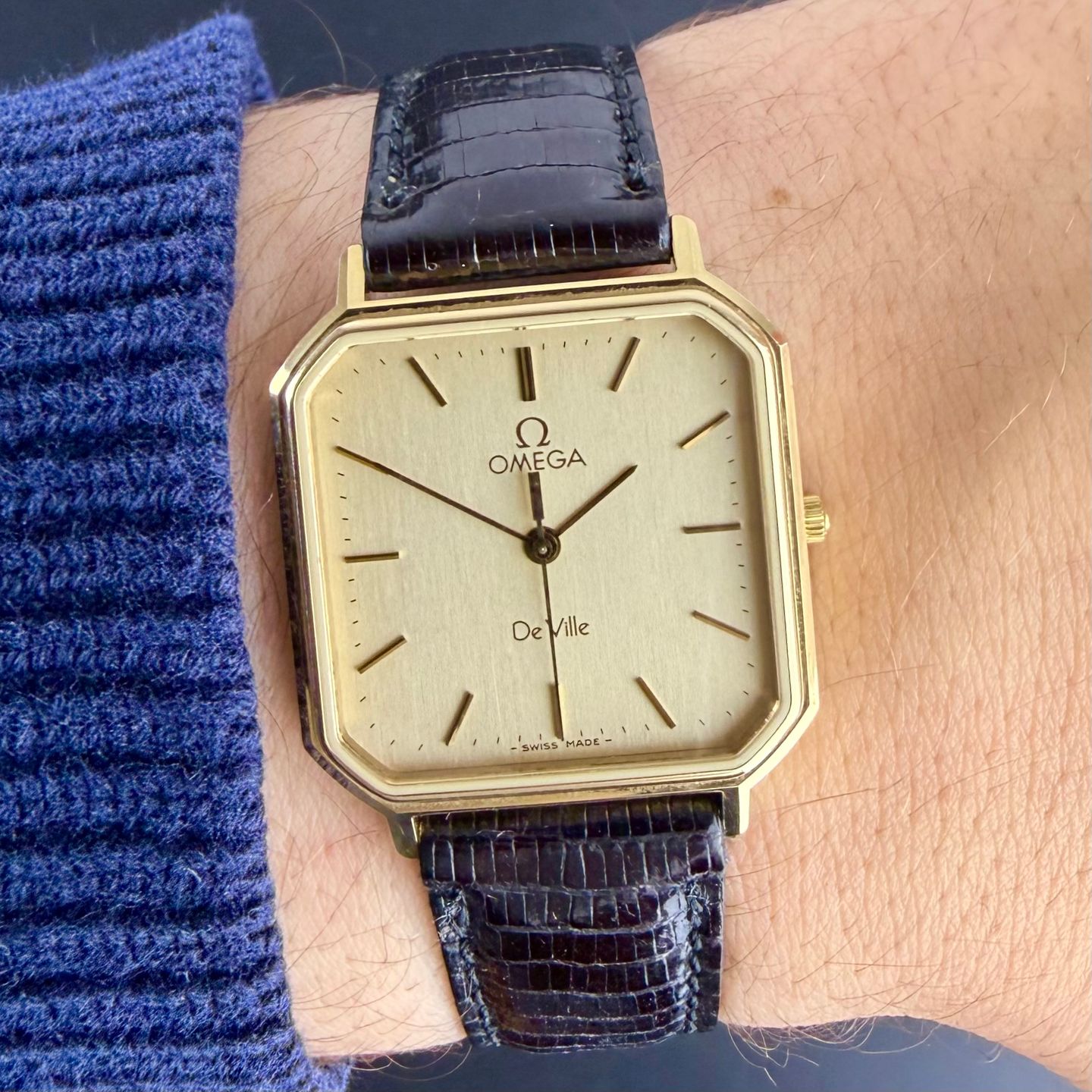 Omega De Ville 191.0192 (1982) - Champagne wijzerplaat 40mm Goud/Staal (2/8)