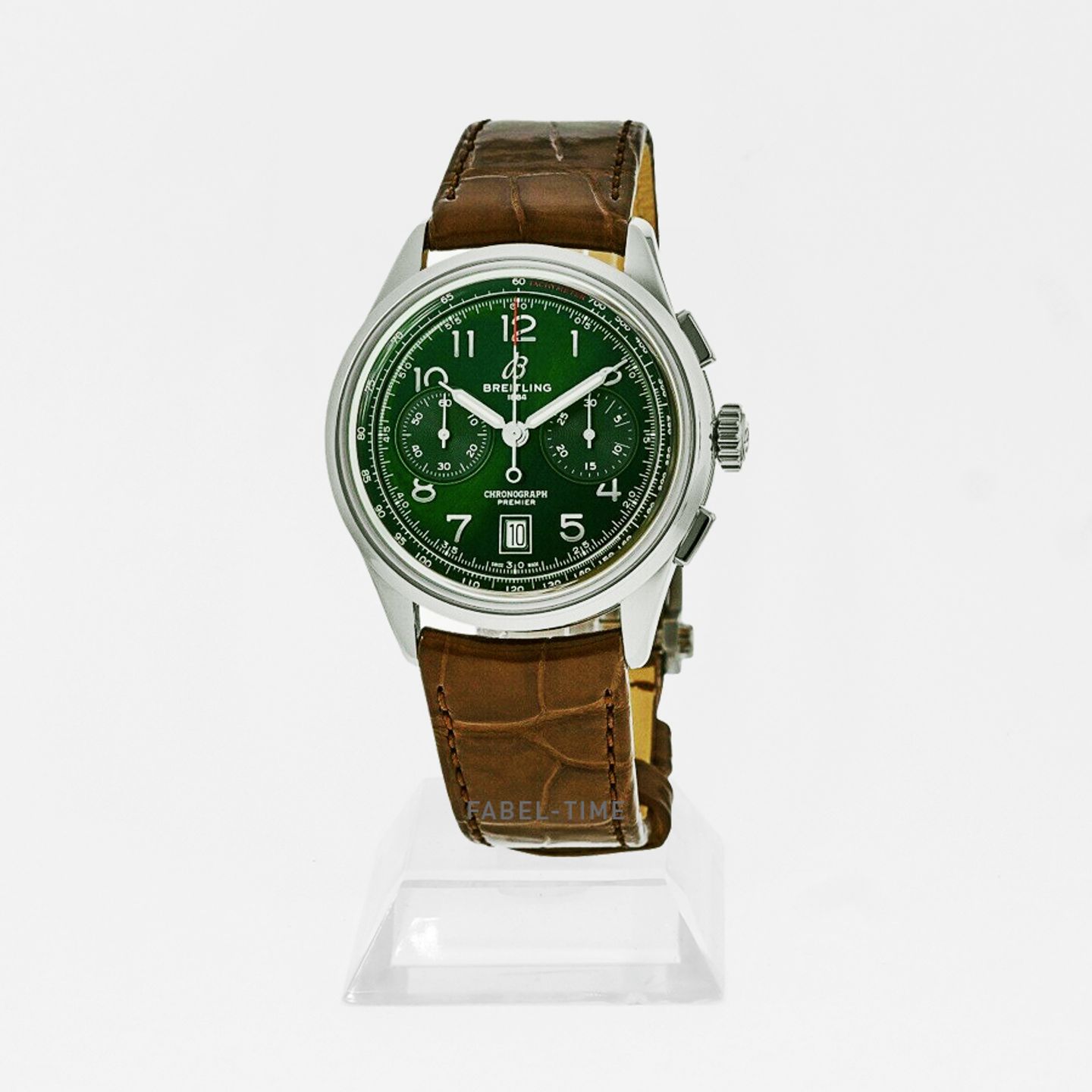 Breitling Premier AB0145371L1P1 (2024) - Groen wijzerplaat 42mm Staal (1/1)