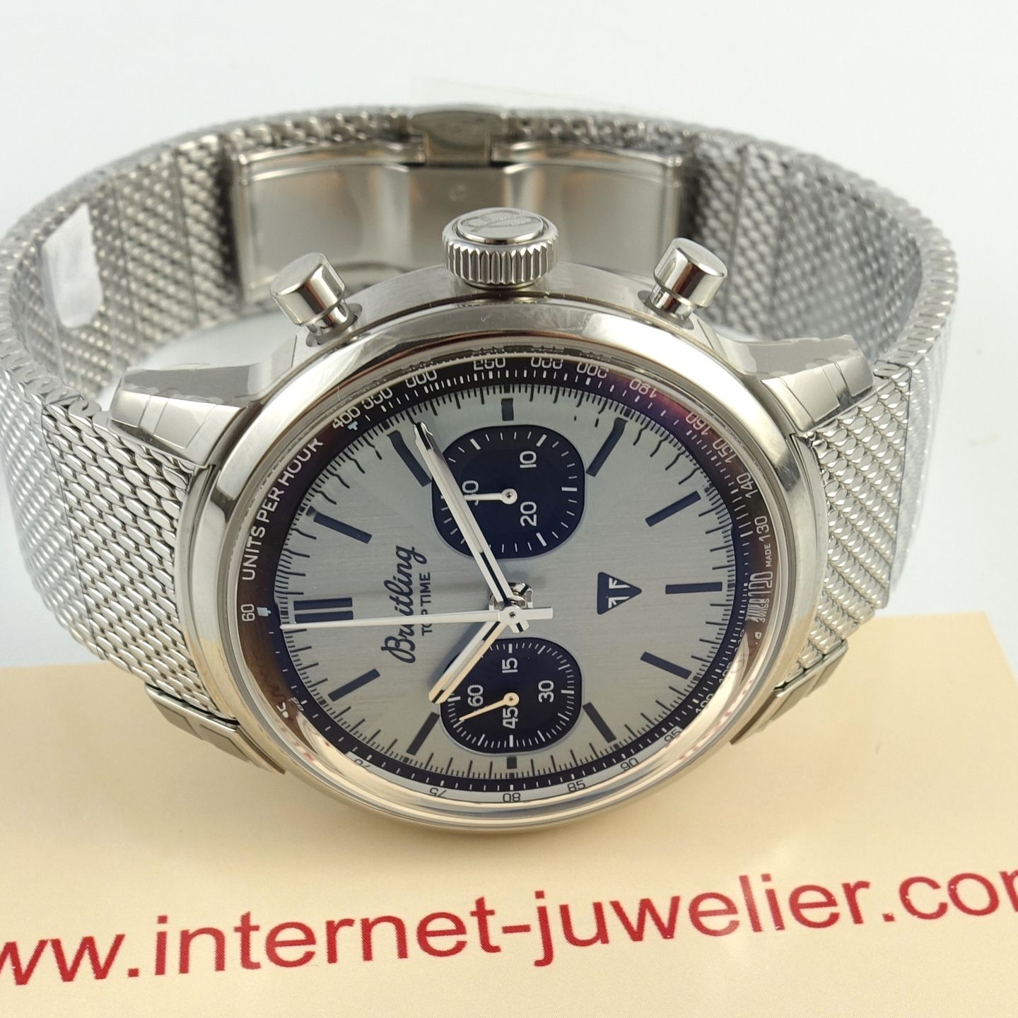 Breitling Top Time AB01764A1C1A1 (2024) - Blauw wijzerplaat 41mm Staal (5/8)