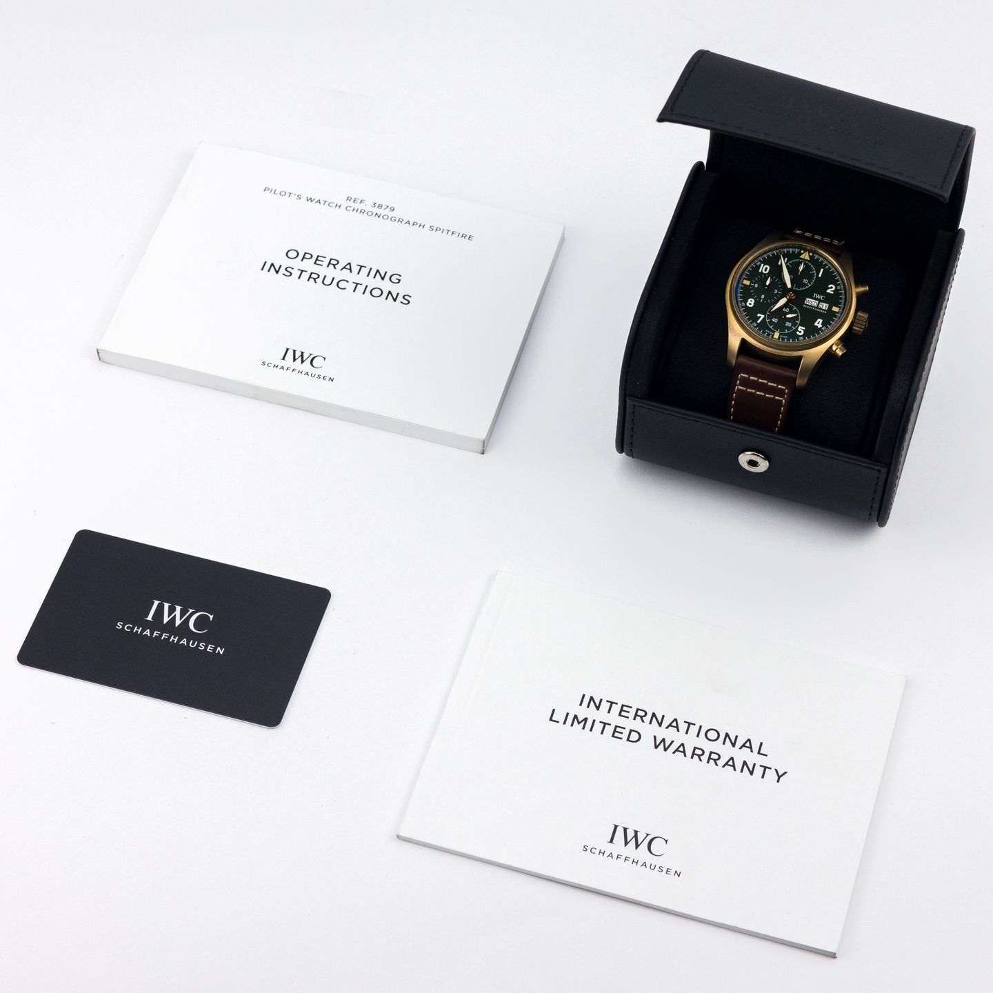 IWC Pilot Spitfire Chronograph IW387902 (2020) - Green dial 41 mm Bronze case (2/8)