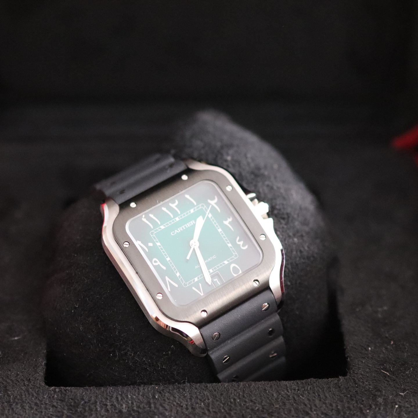 Cartier Santos WSSA0055 (2025) - Green dial 40 mm Steel case (5/8)