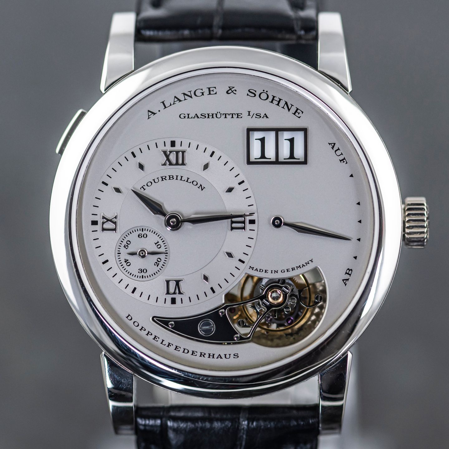 A. Lange & Söhne Lange 1 704.025 (2004) - Silver dial 39 mm Platinum case (6/8)