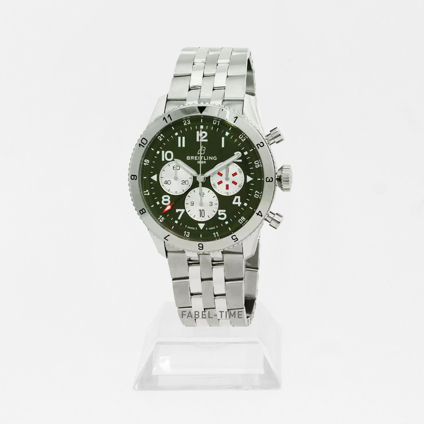 Breitling Aviator 8 AB04452A1L1A1 (2024) - Groen wijzerplaat 46mm Staal (1/1)