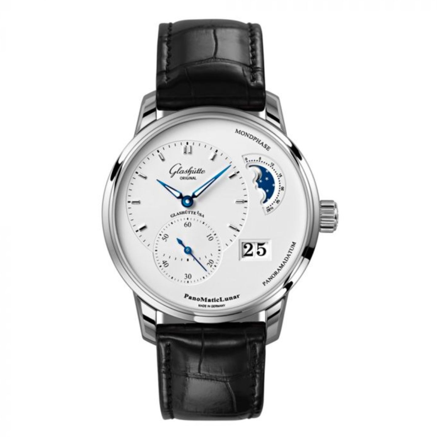 Glashütte Original PanoMaticLunar 1-90-02-42-32-05 (2022) - Zilver wijzerplaat 40mm Staal (1/1)