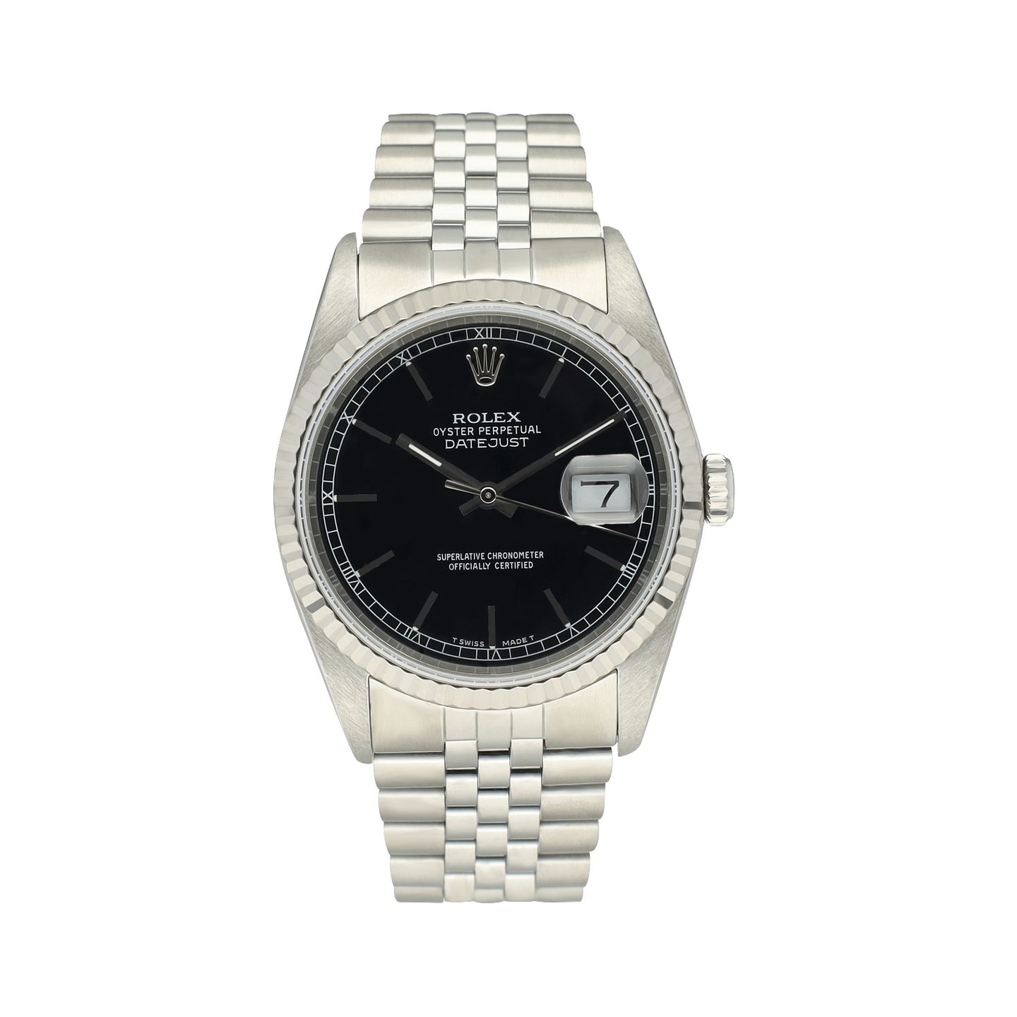 Rolex Datejust 36 16234 (1994) - Zwart wijzerplaat 36mm Staal (3/8)