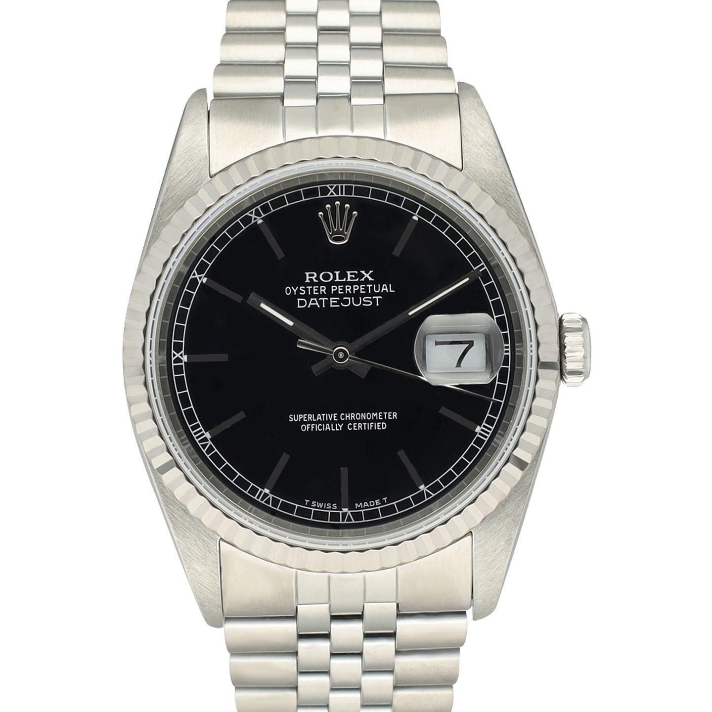 Rolex Datejust 36 16234 (1994) - Black dial 36 mm Steel case (2/8)