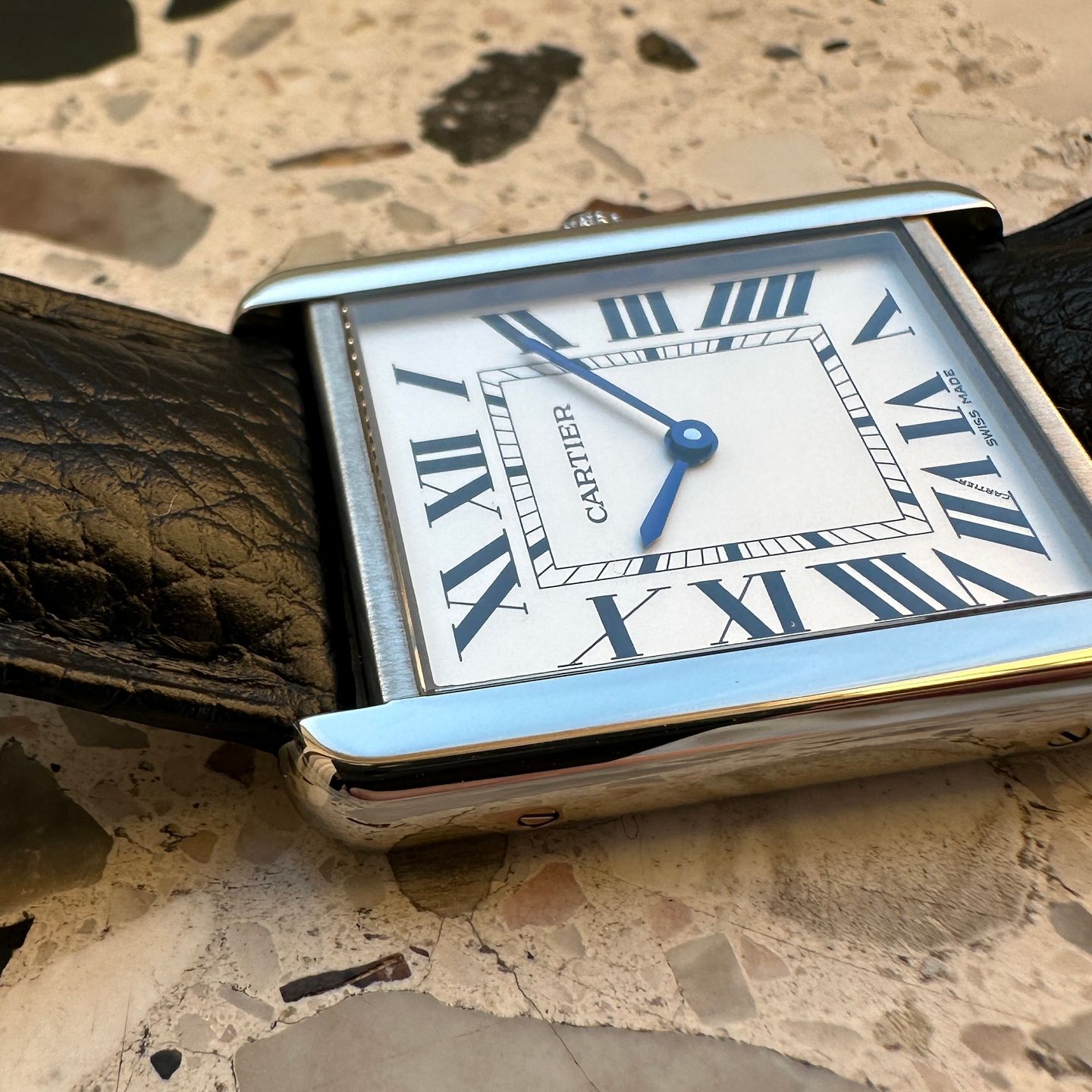 Cartier Tank Solo WSTA0028 (2020) - White dial 27 mm Steel case (5/8)