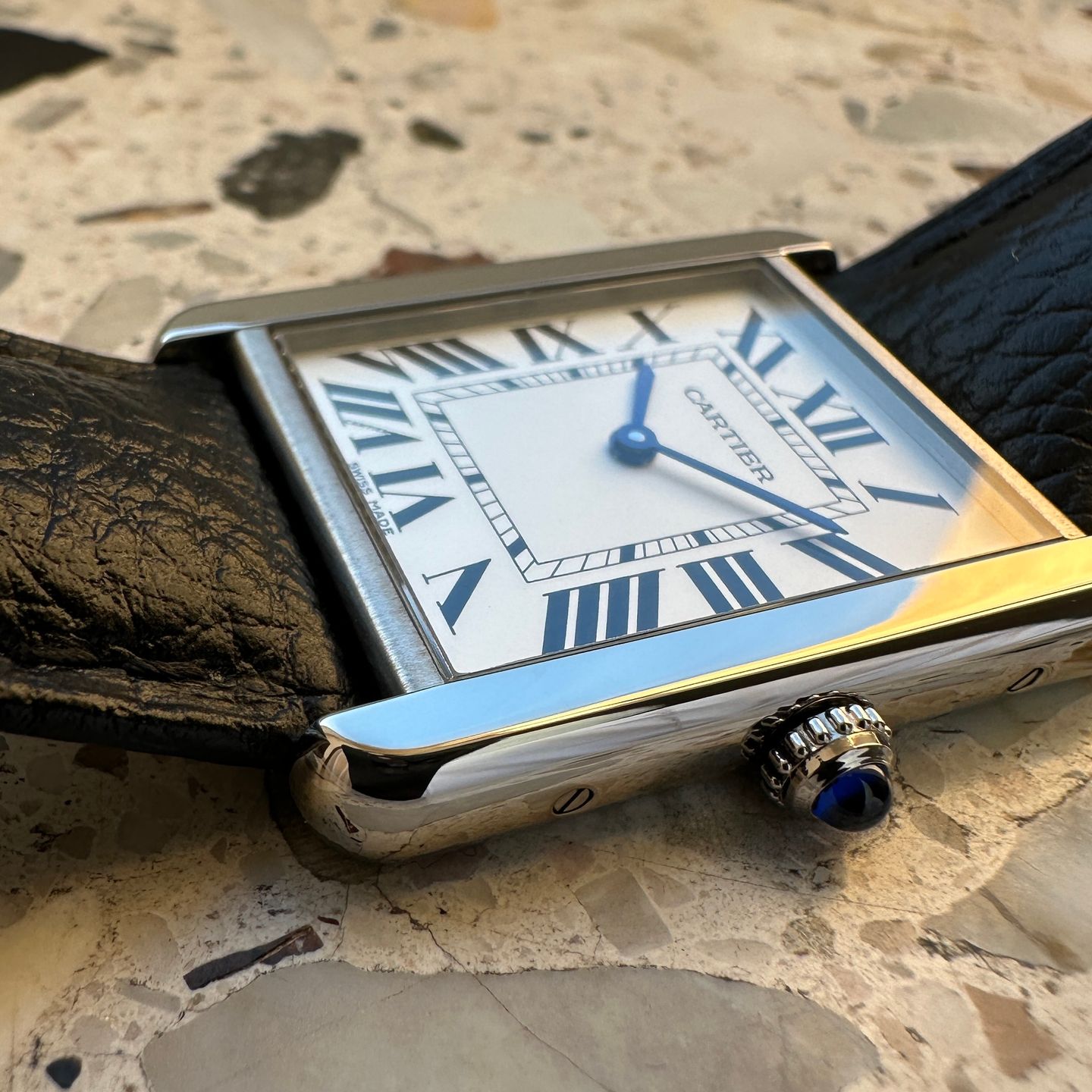 Cartier Tank Solo WSTA0028 (2020) - White dial 27 mm Steel case (7/8)