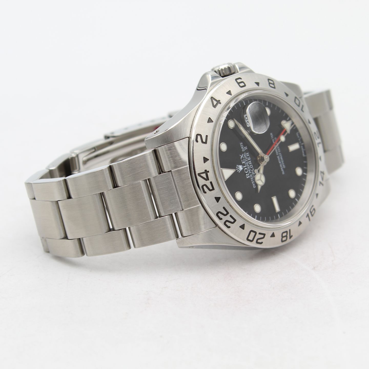 Rolex Explorer II 16570 (1997) - Zwart wijzerplaat 40mm Staal (7/8)