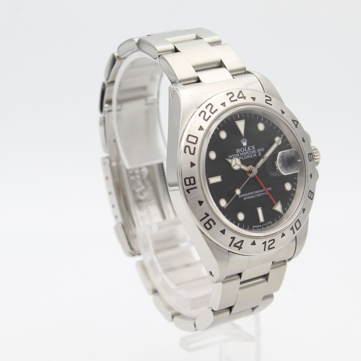 Rolex Explorer II 16570 (1997) - Zwart wijzerplaat 40mm Staal (2/8)