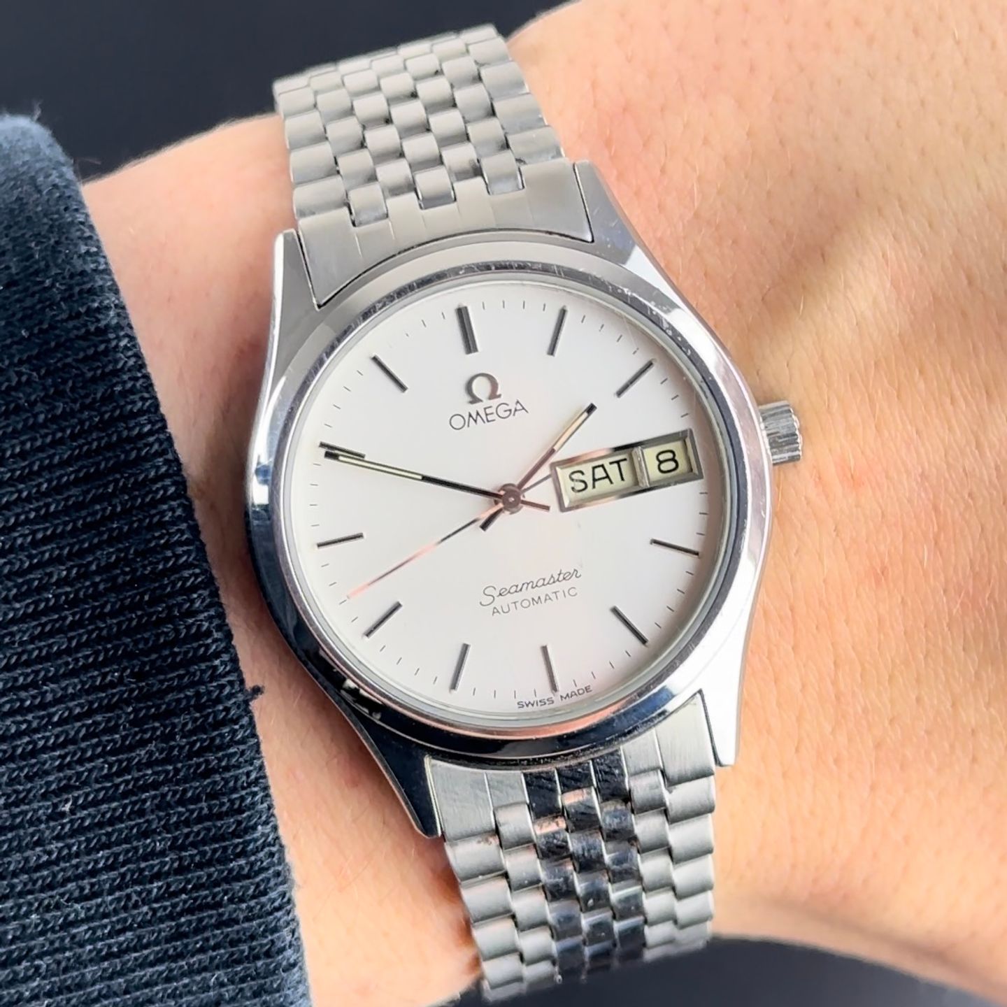 Omega Seamaster 166.0279 (1982) - Wit wijzerplaat 34mm Staal (2/8)