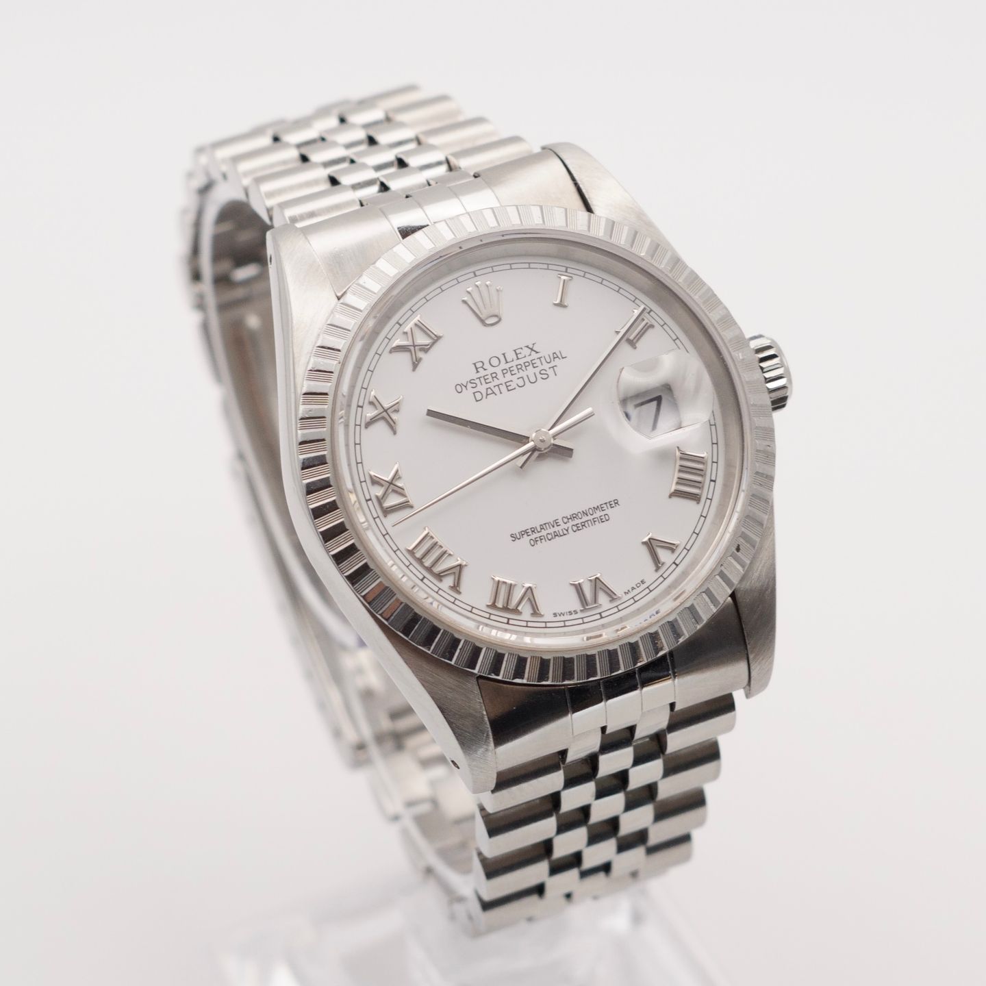 Rolex Datejust 36 16220 (1989) - White dial 36 mm Steel case (4/8)