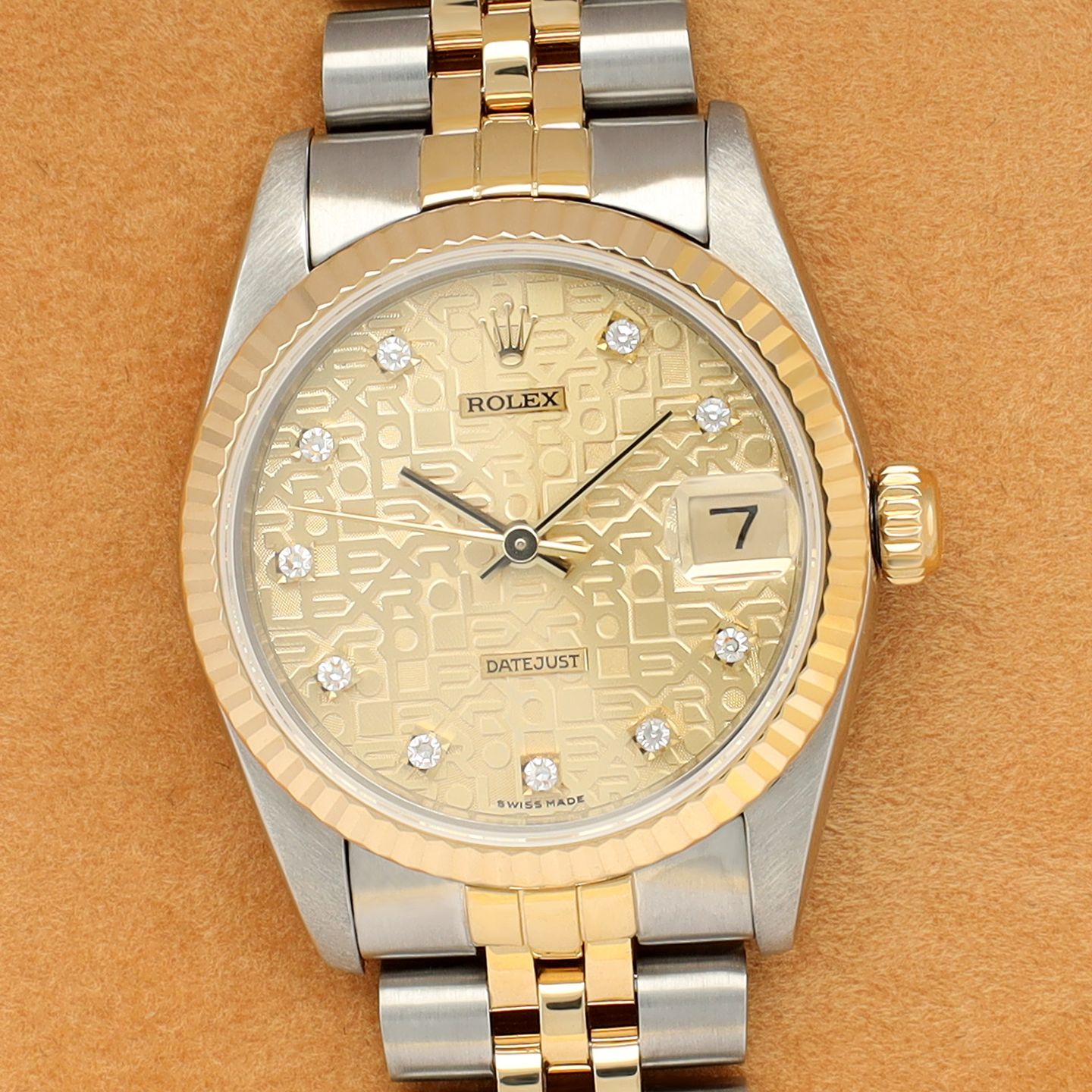 Rolex Datejust 31 68273 (1990) - Champagne wijzerplaat 31mm Goud/Staal (1/8)