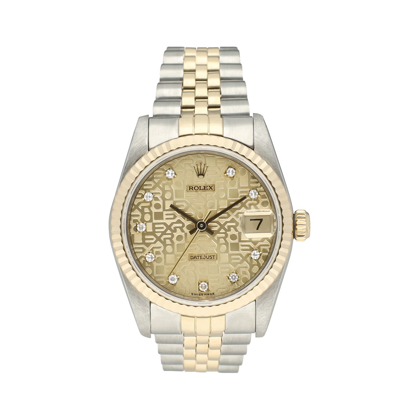 Rolex Datejust 31 68273 (1990) - Champagne wijzerplaat 31mm Goud/Staal (3/8)