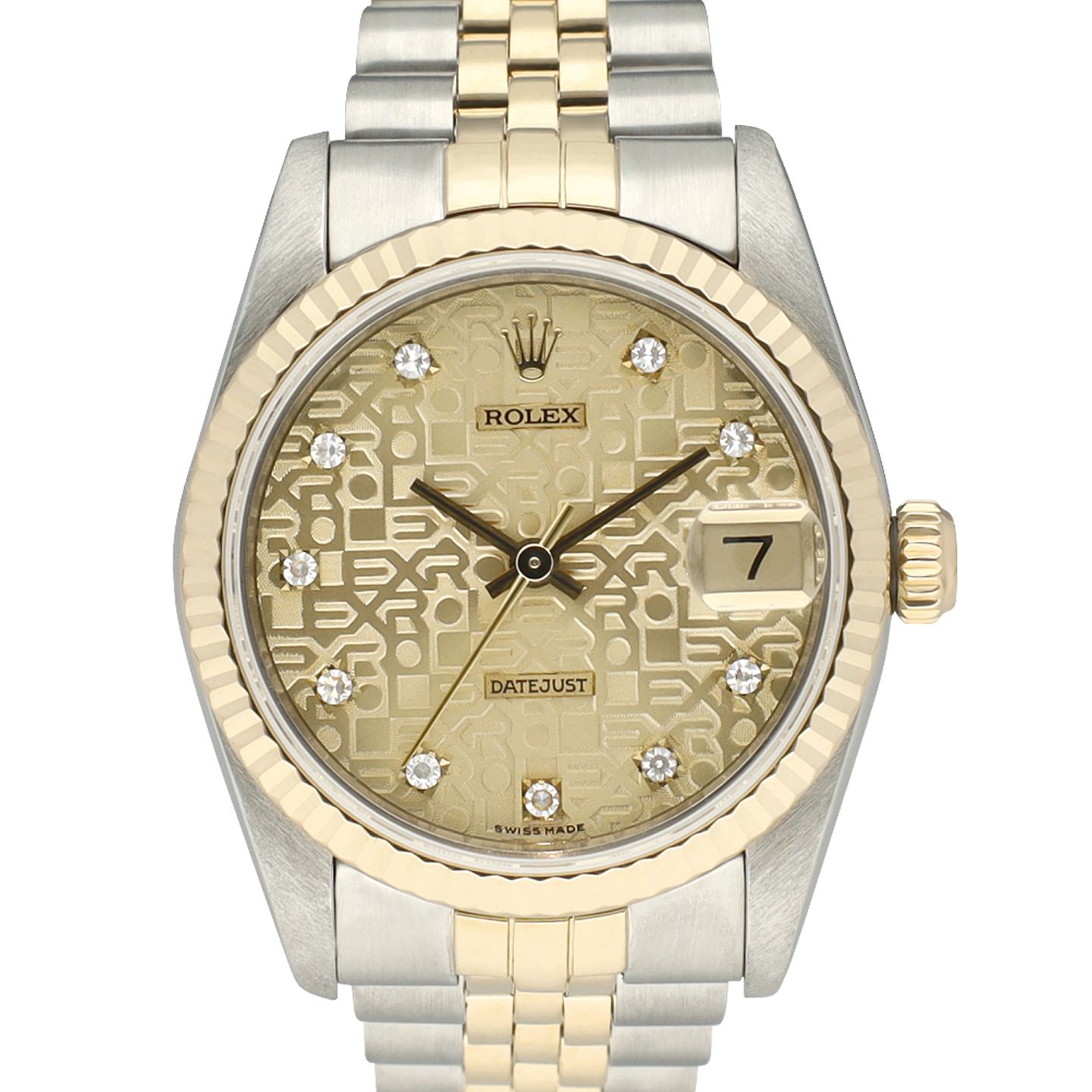 Rolex Datejust 31 68273 (1990) - Champagne wijzerplaat 31mm Goud/Staal (2/8)