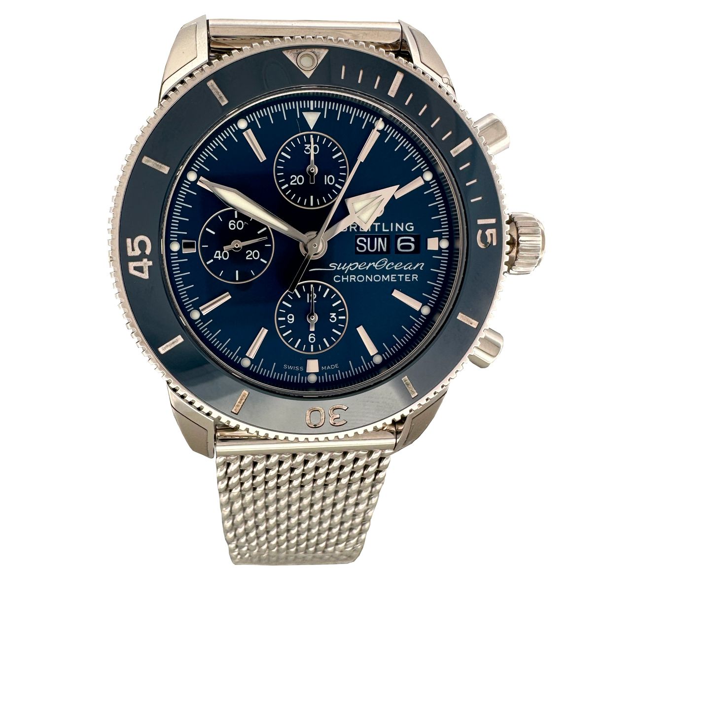 Breitling Superocean Heritage II Chronograph A13313161C1A1 (2024) - Blue dial 44 mm Steel case (2/7)