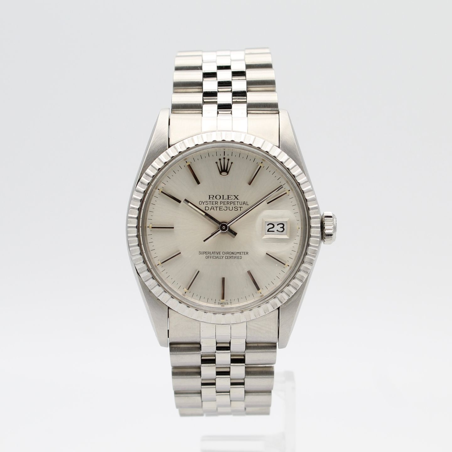 Rolex Datejust 36 16030 (1985) - Zilver wijzerplaat 36mm Staal (1/8)