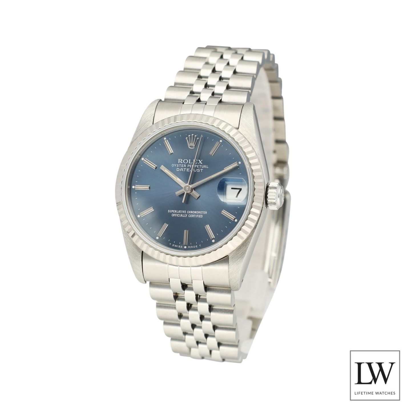 Rolex Datejust 31 68274 (1991) - Blue dial 31 mm Steel case (4/8)