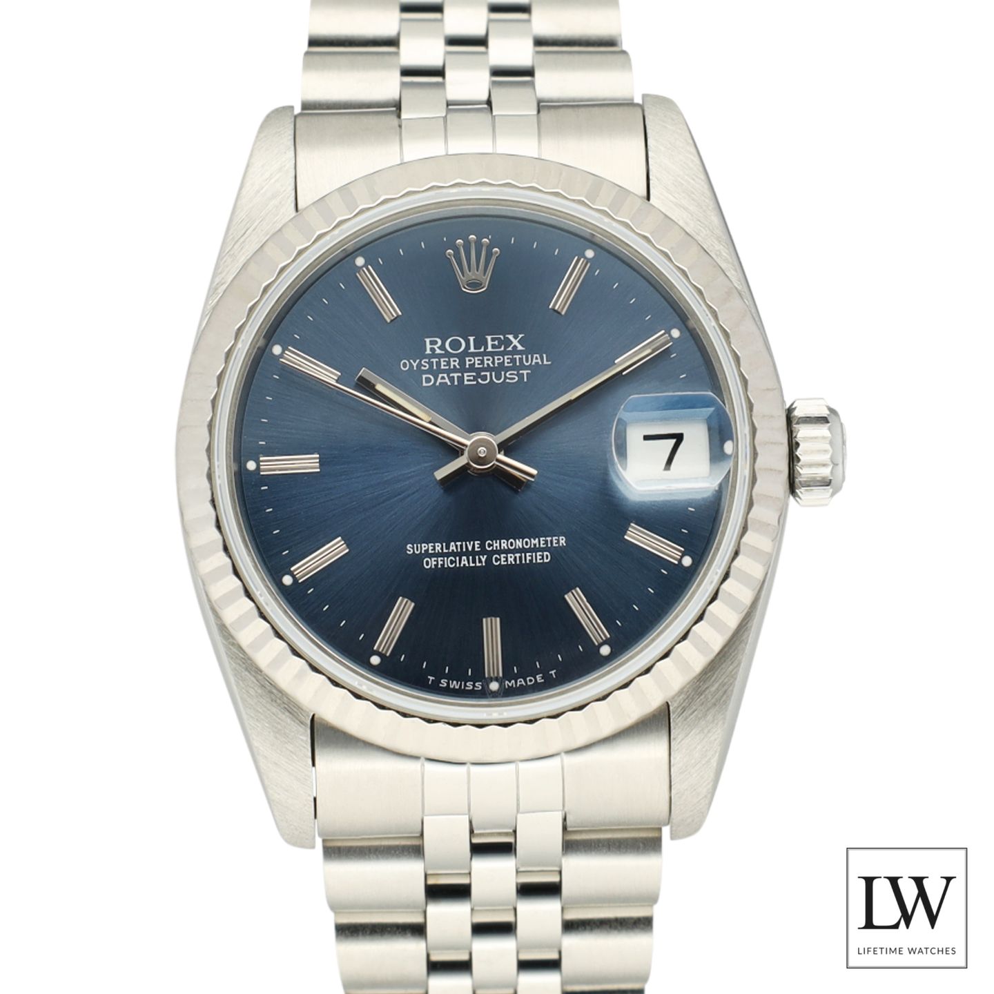 Rolex Datejust 31 68274 (1991) - Blauw wijzerplaat 31mm Staal (2/8)