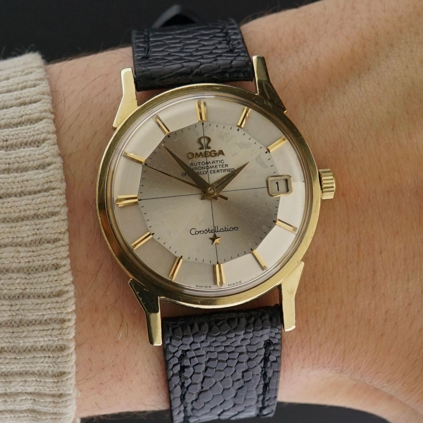 Omega Constellation 167.005 (1962) - White dial 34 mm Gold/Steel case (2/8)