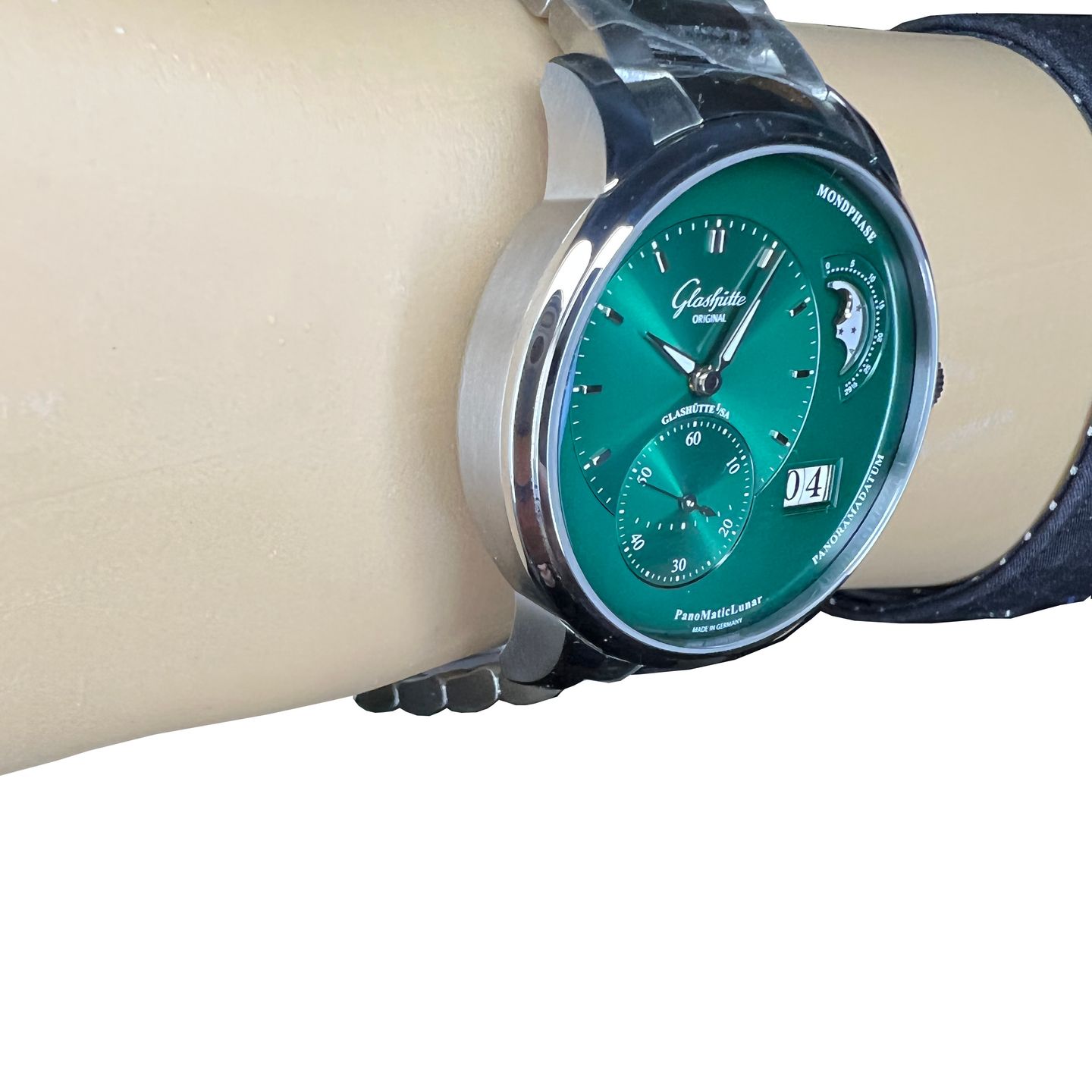 Glashütte Original PanoMaticLunar 1-90-02-13-32-70 (2024) - Green dial 40 mm Steel case (4/8)