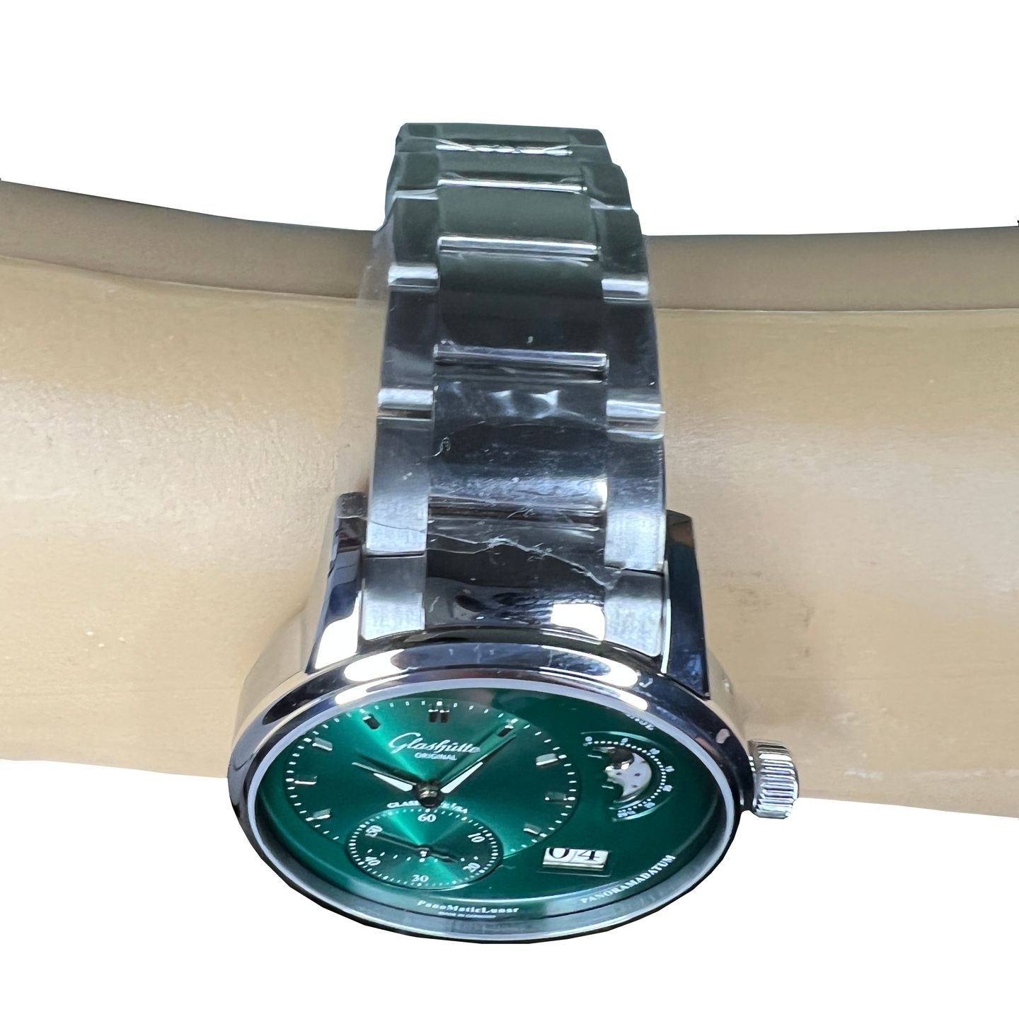 Glashütte Original PanoMaticLunar 1-90-02-13-32-70 (2024) - Groen wijzerplaat 40mm Staal (5/8)