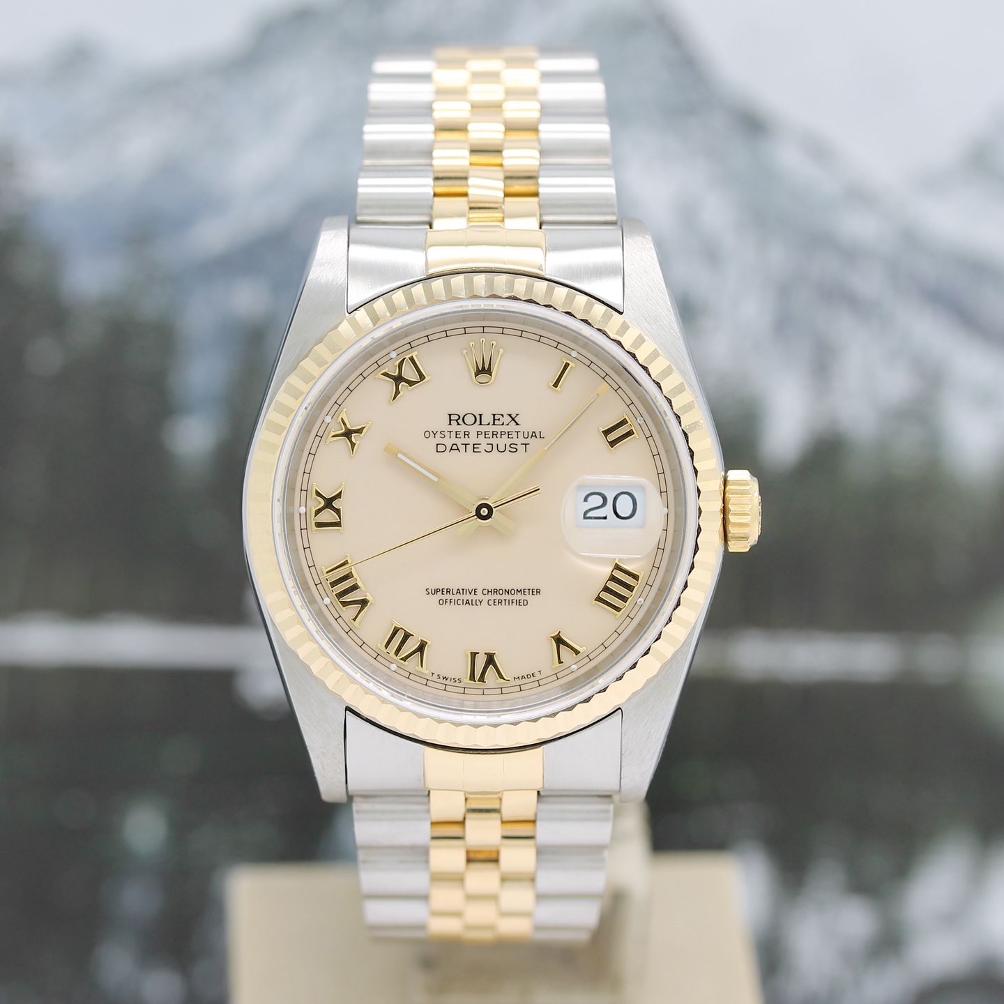 Rolex Datejust 36 16233 (1990) - Unknown dial 36 mm Gold/Steel case (3/8)