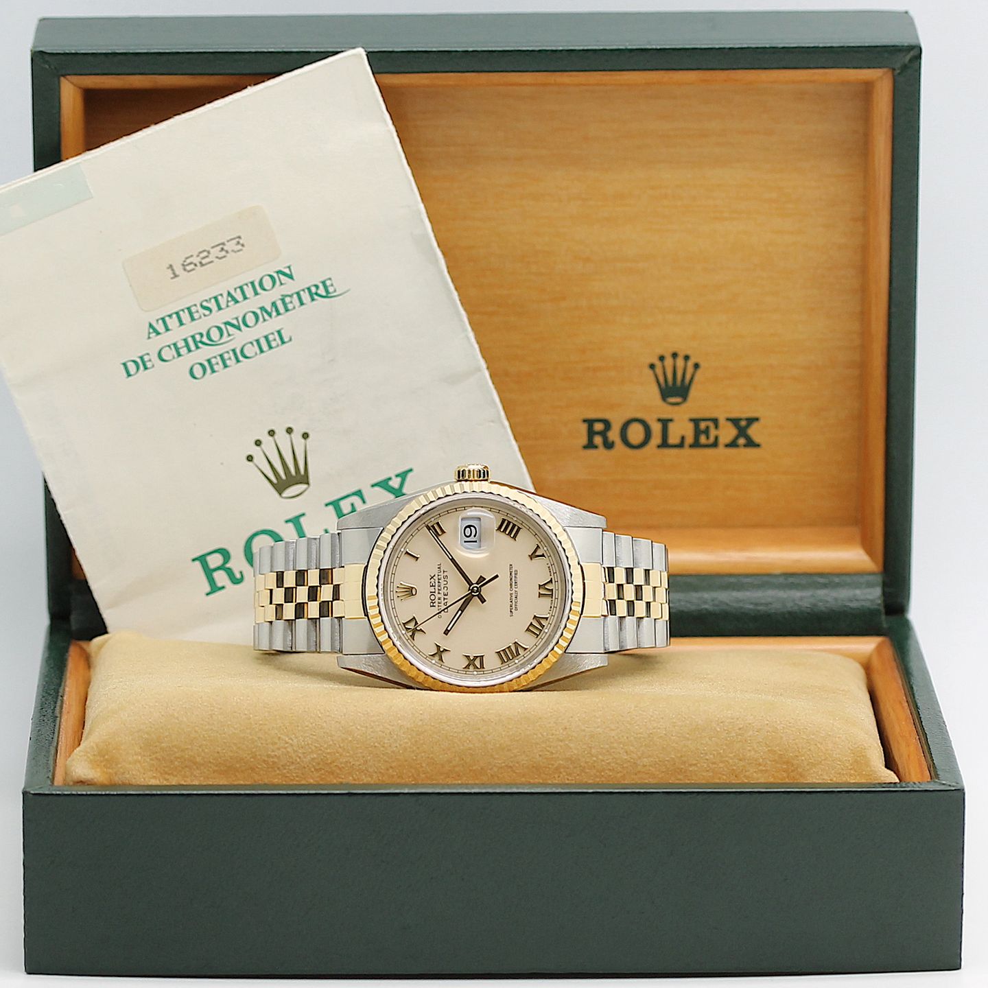 Rolex Datejust 36 16233 (1990) - Unknown dial 36 mm Gold/Steel case (5/8)
