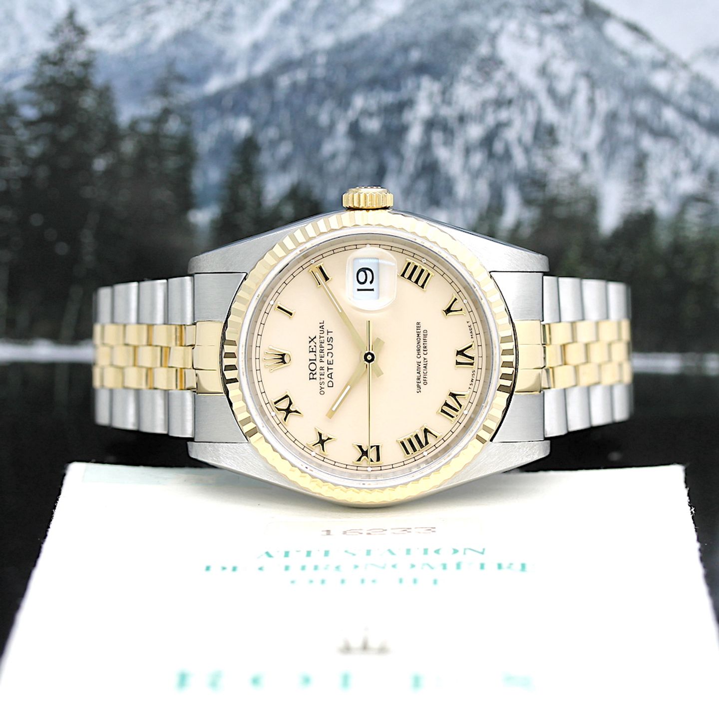 Rolex Datejust 36 16233 (1990) - Unknown dial 36 mm Gold/Steel case (1/8)
