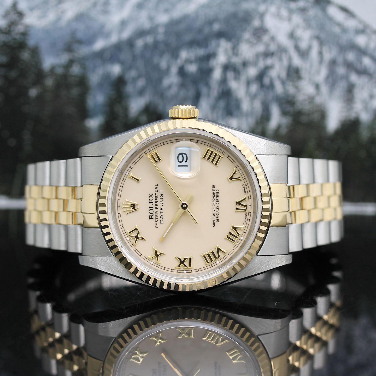 Rolex Datejust 36 16233 (1990) - Unknown dial 36 mm Gold/Steel case (2/8)