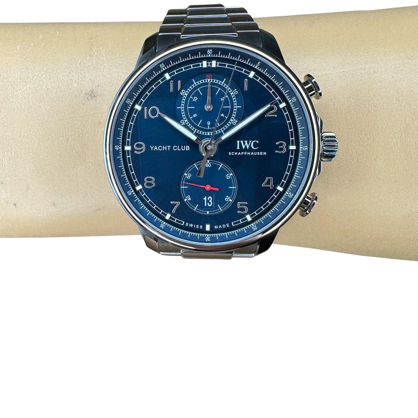 IWC Portuguese Yacht Club Chronograph IW390701 (2024) - Blauw wijzerplaat 45mm Staal (2/8)