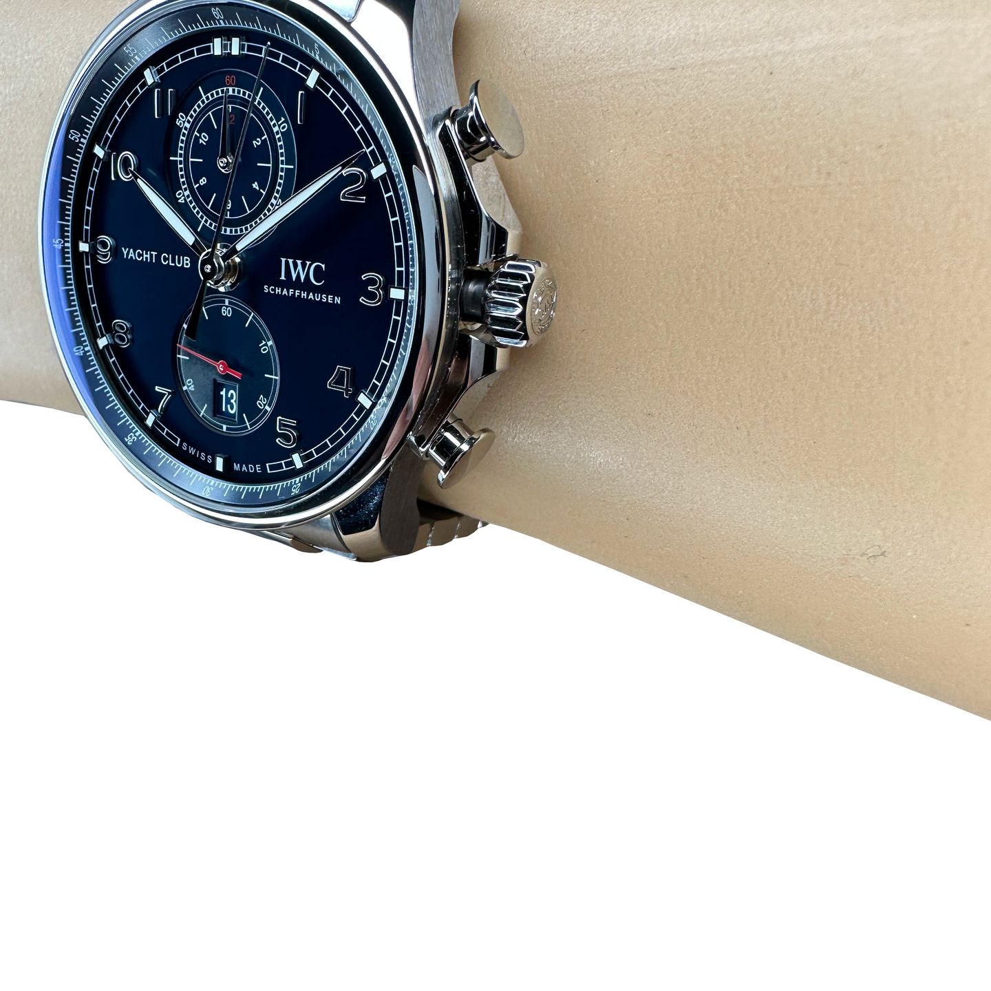 IWC Portuguese Yacht Club Chronograph IW390701 (2024) - Blauw wijzerplaat 45mm Staal (5/8)