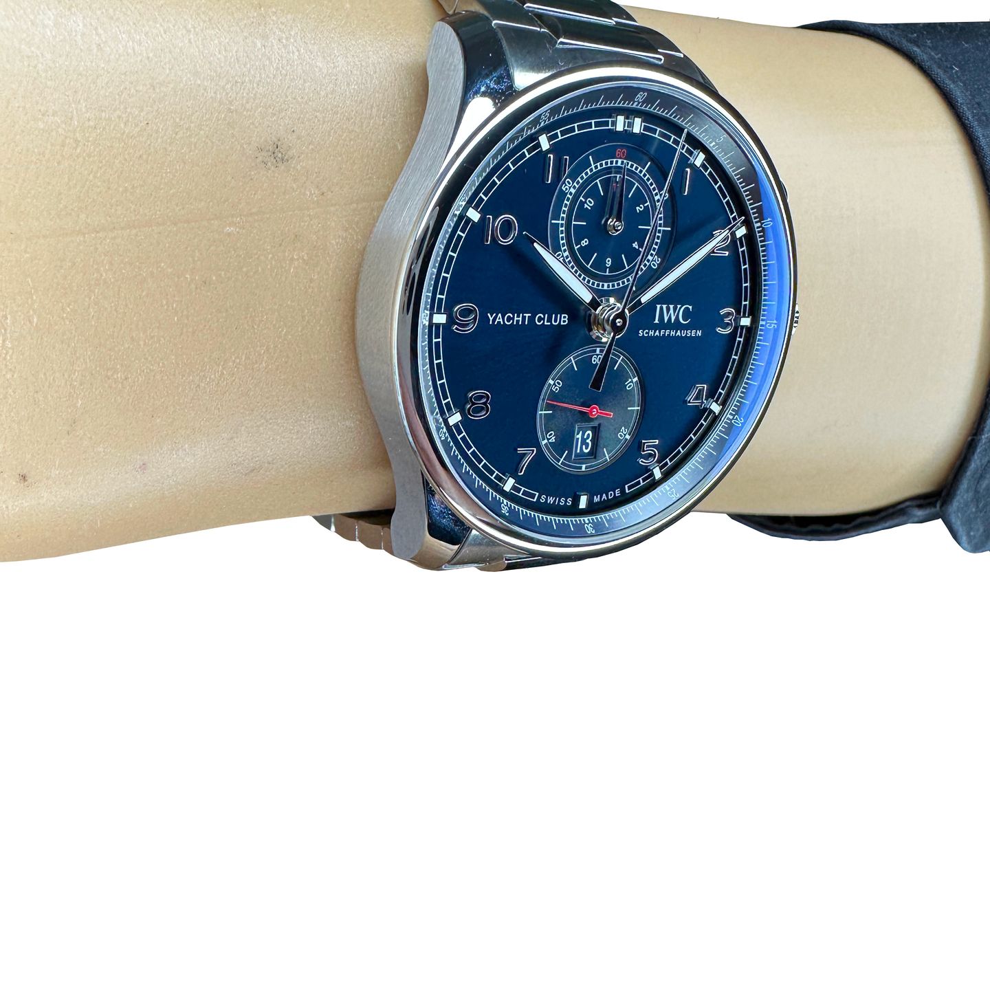 IWC Portuguese Yacht Club Chronograph IW390701 (2024) - Blue dial 45 mm Steel case (6/8)