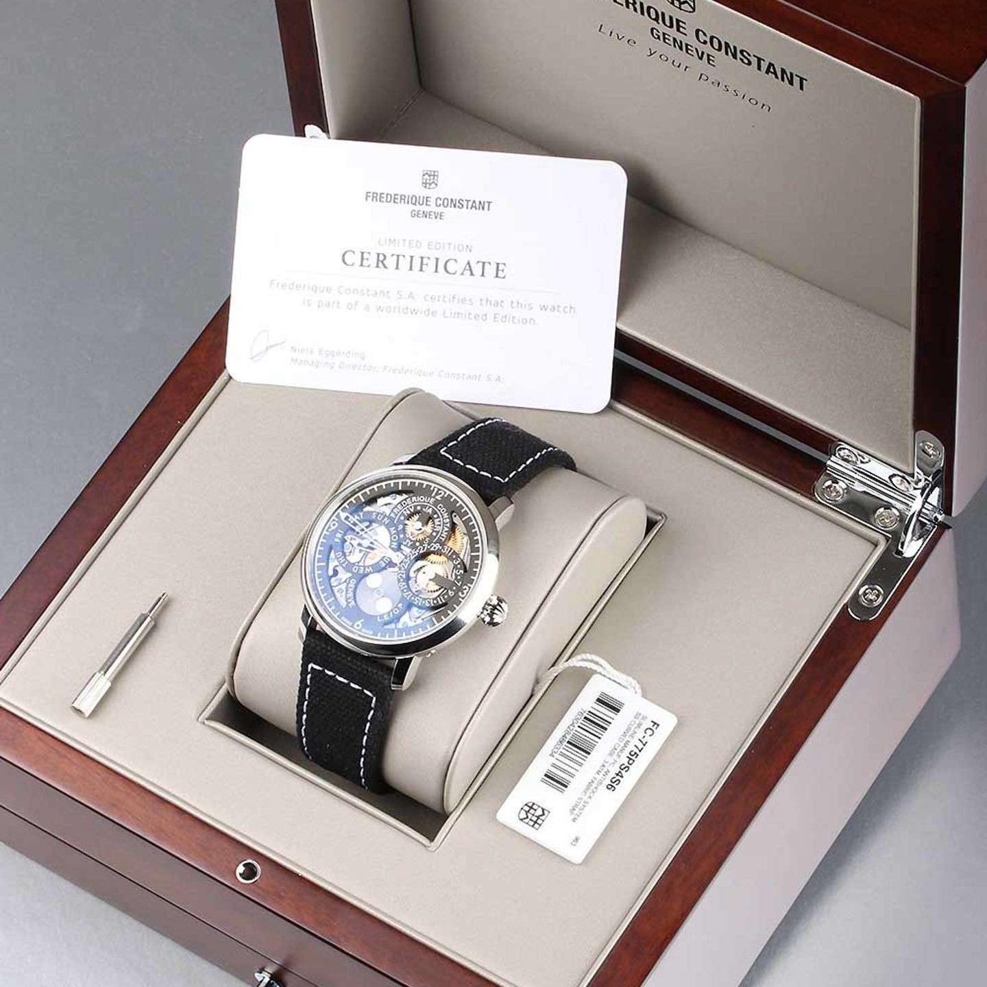 Frederique Constant Manufacture Slimline Perpetual Calendar FC-775PS4S6 (2024) - Black dial 42 mm Steel case (8/8)