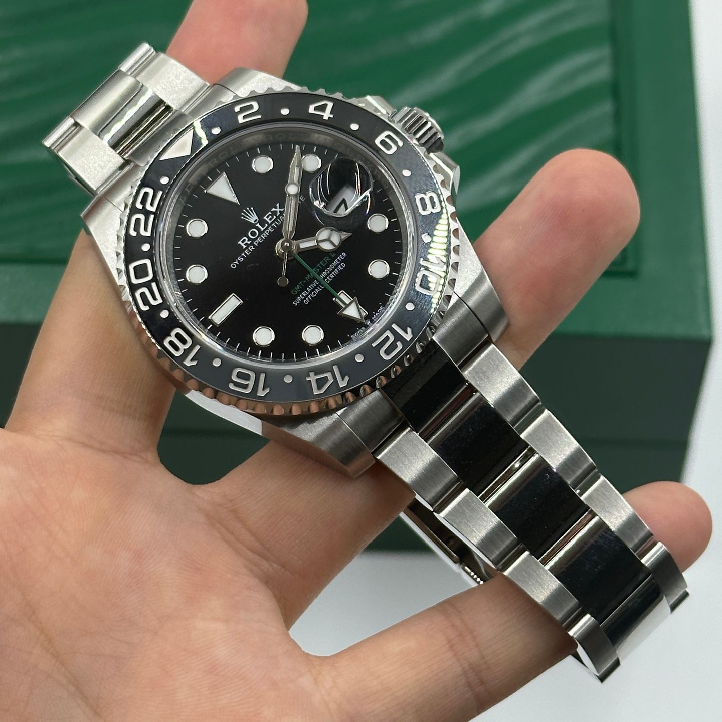 Rolex GMT-Master II 126710GRNR (2024) - Zwart wijzerplaat 40mm Staal (7/8)