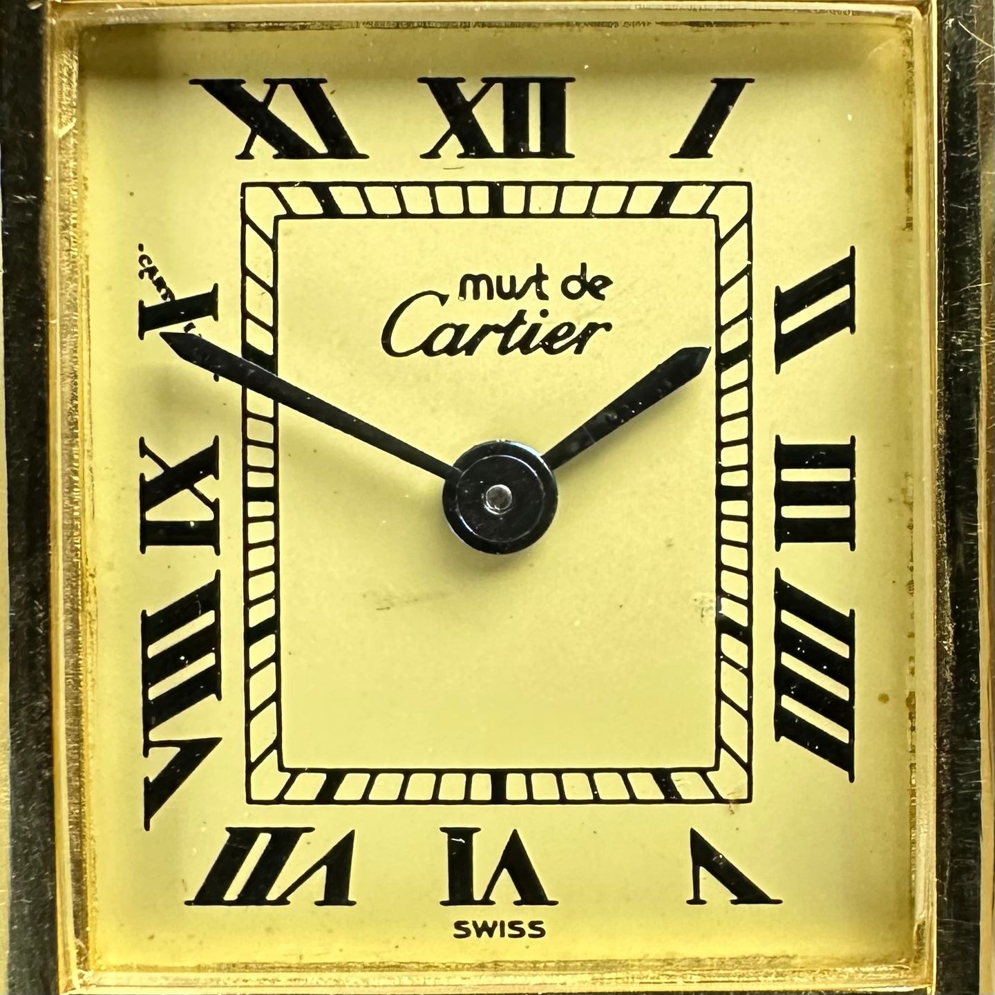 Cartier Tank 5057001 (1990) - Champagne dial 20 mm Gold/Steel case (8/8)