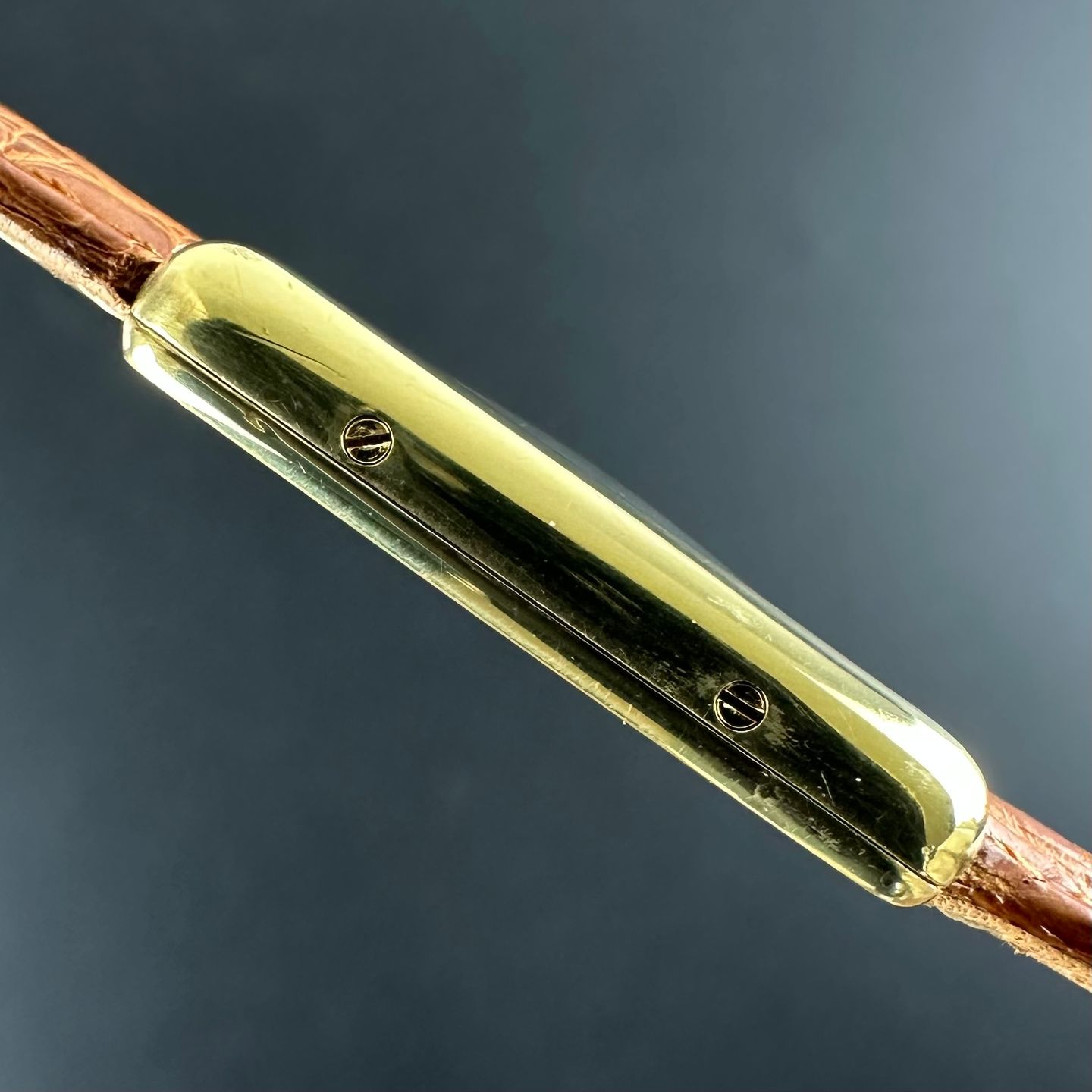 Cartier Tank 5057001 (1990) - Champagne dial 20 mm Gold/Steel case (5/8)