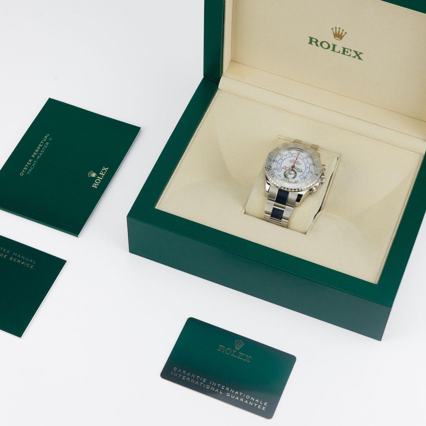 Rolex Yacht-Master II 116689 (2021) - White dial 44 mm White Gold case (2/7)