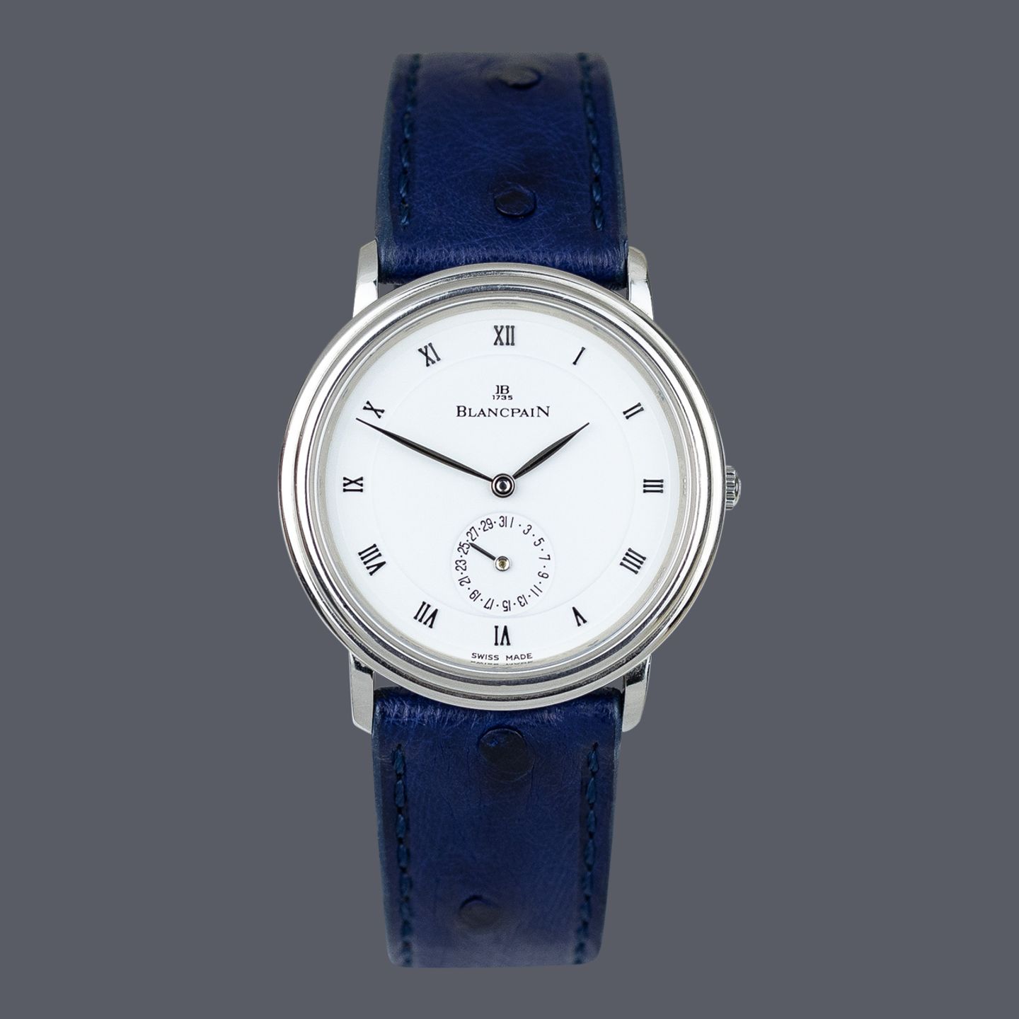 Blancpain Villeret 4795-3427-55 (Onbekend (willekeurig serienummer)) - Wit wijzerplaat 34mm Platina (1/1)