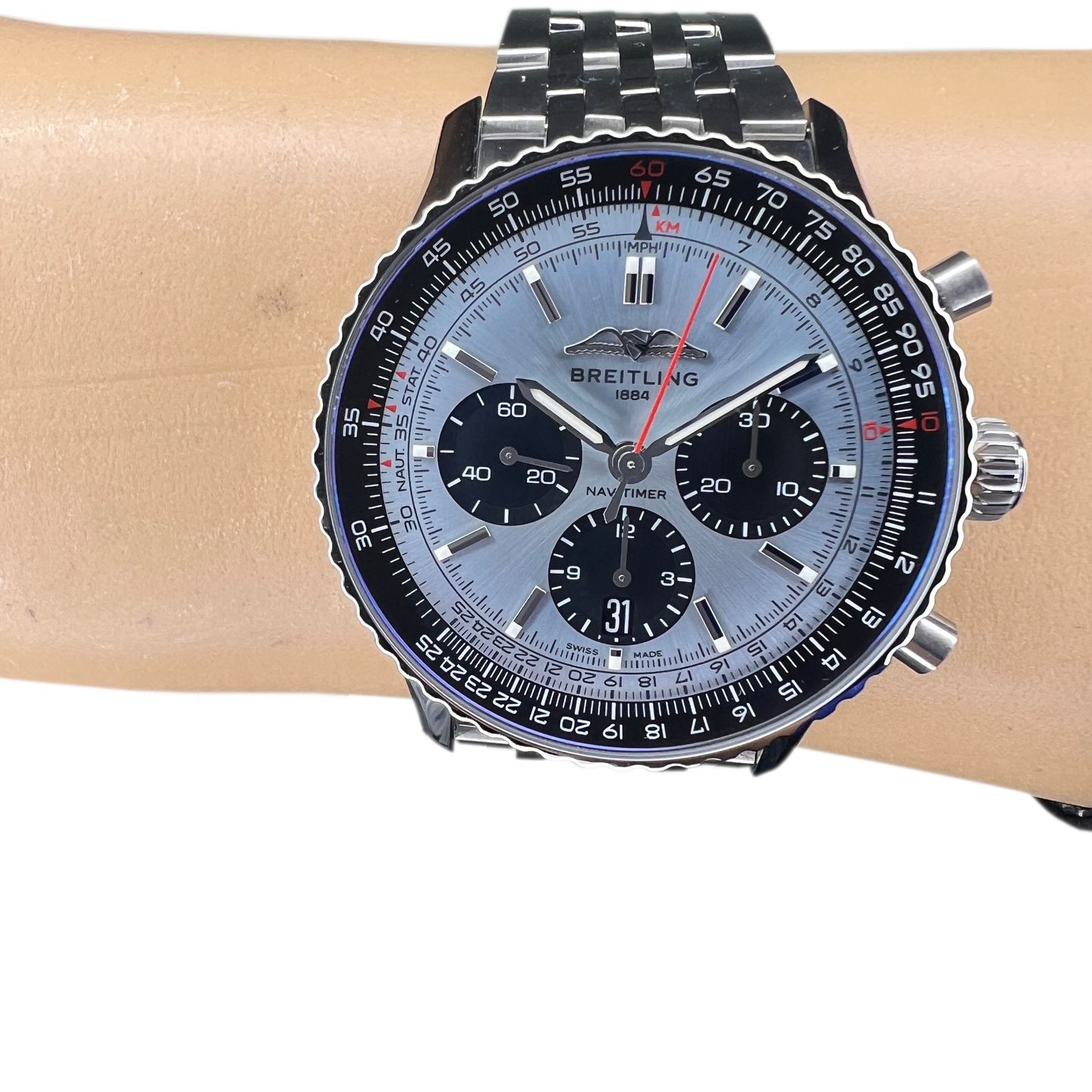 Breitling Navitimer 1 B01 Chronograph AB0138241C1A1 (2024) - Blue dial 43 mm Steel case (2/4)