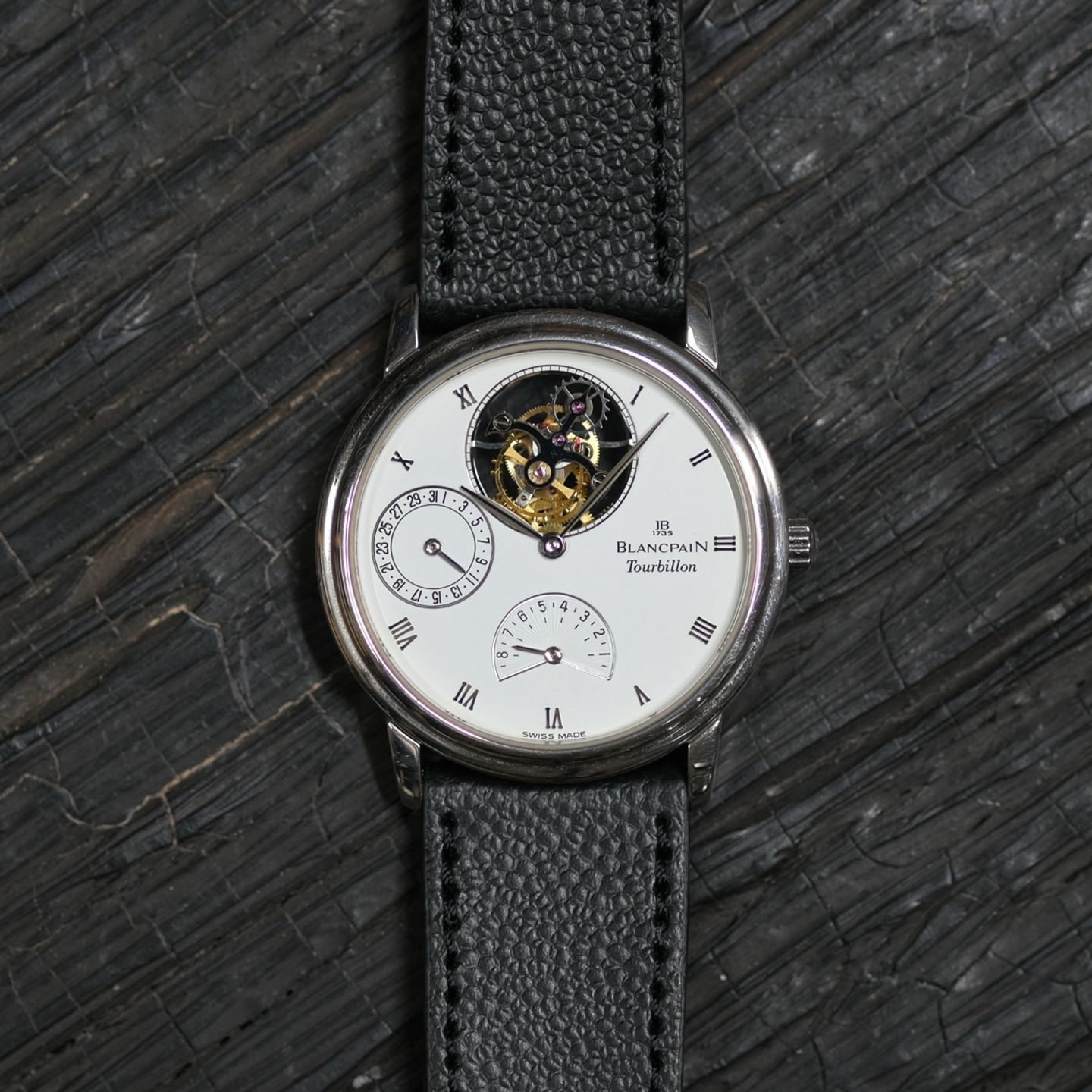 Blancpain Vintage 0023 (1998) - White dial 35 mm Platinum case (2/8)