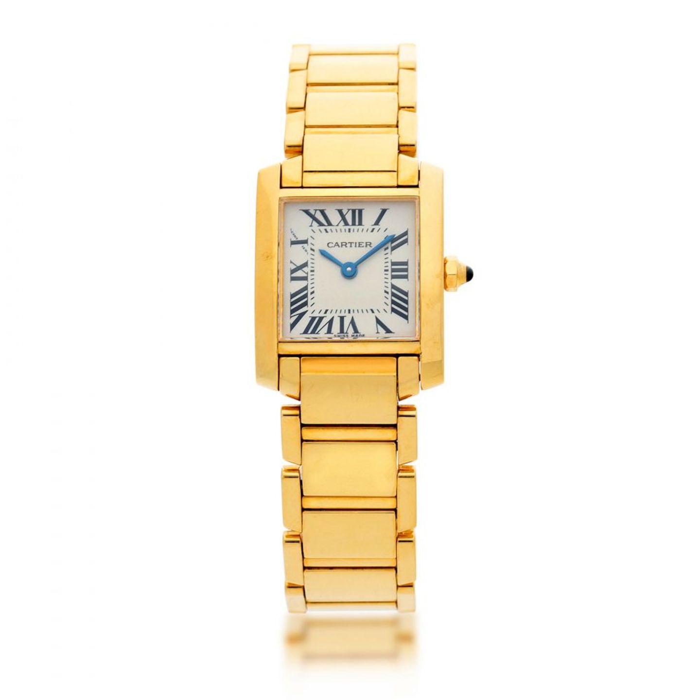 Cartier Tank Française 2385 (2003) - Wit wijzerplaat 20mm Geelgoud (1/1)