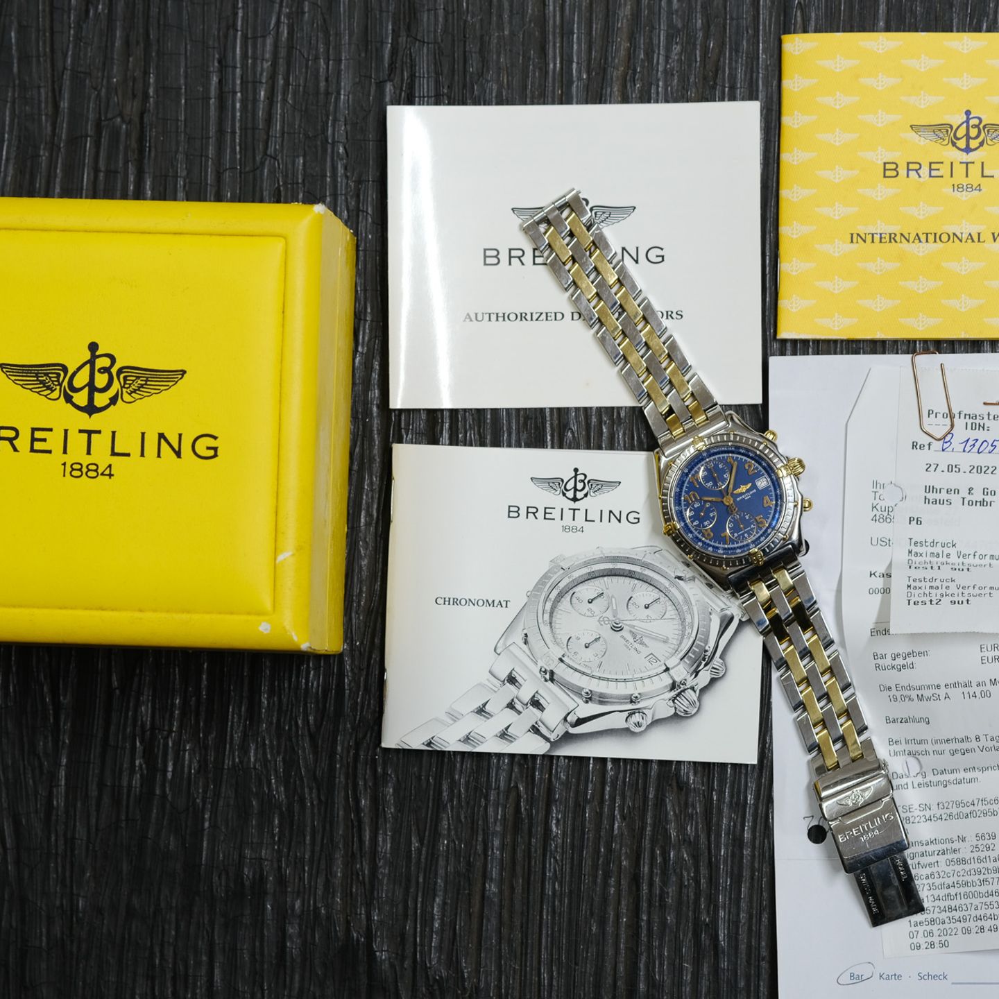 Breitling Chronomat B13050.1 (1995) - Blauw wijzerplaat 39mm Staal (2/7)