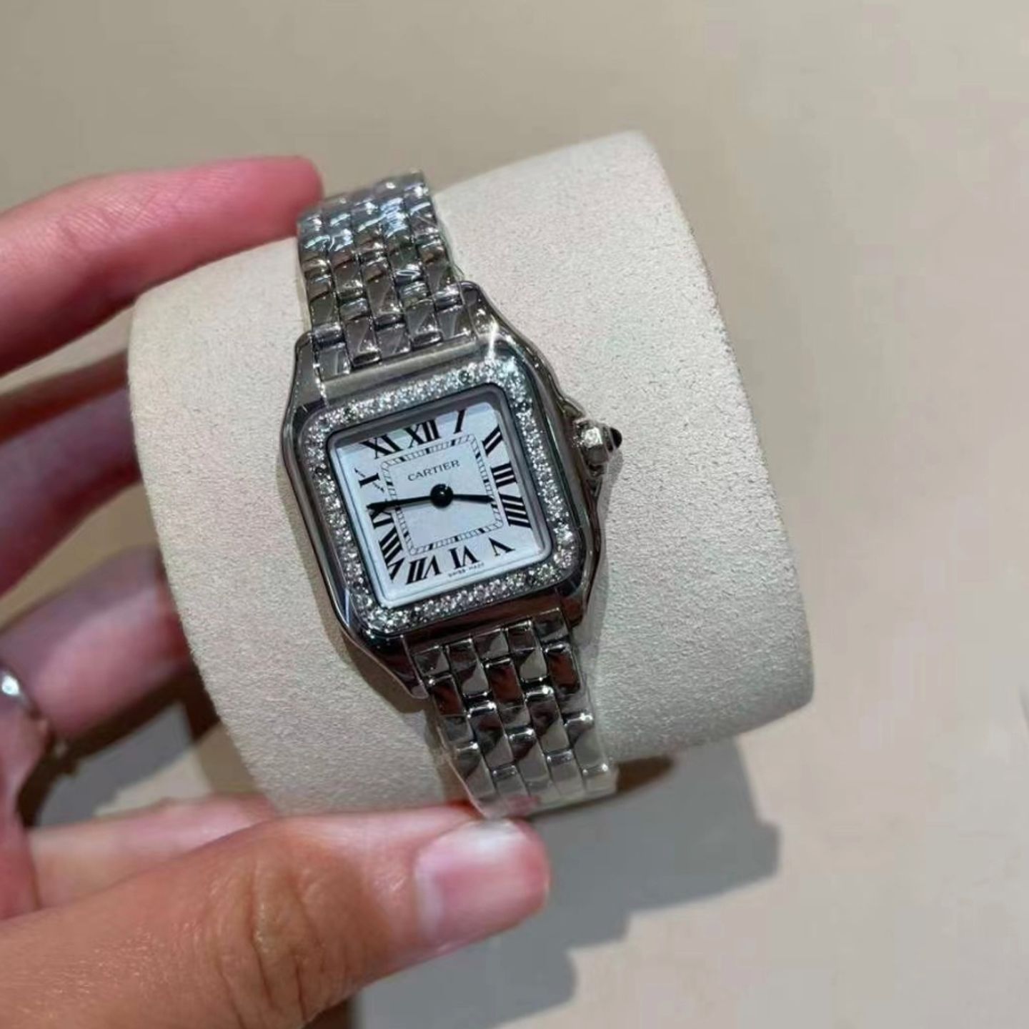 Cartier Panthère W4PN0007 (2024) - Zilver wijzerplaat 30mm Staal (1/3)