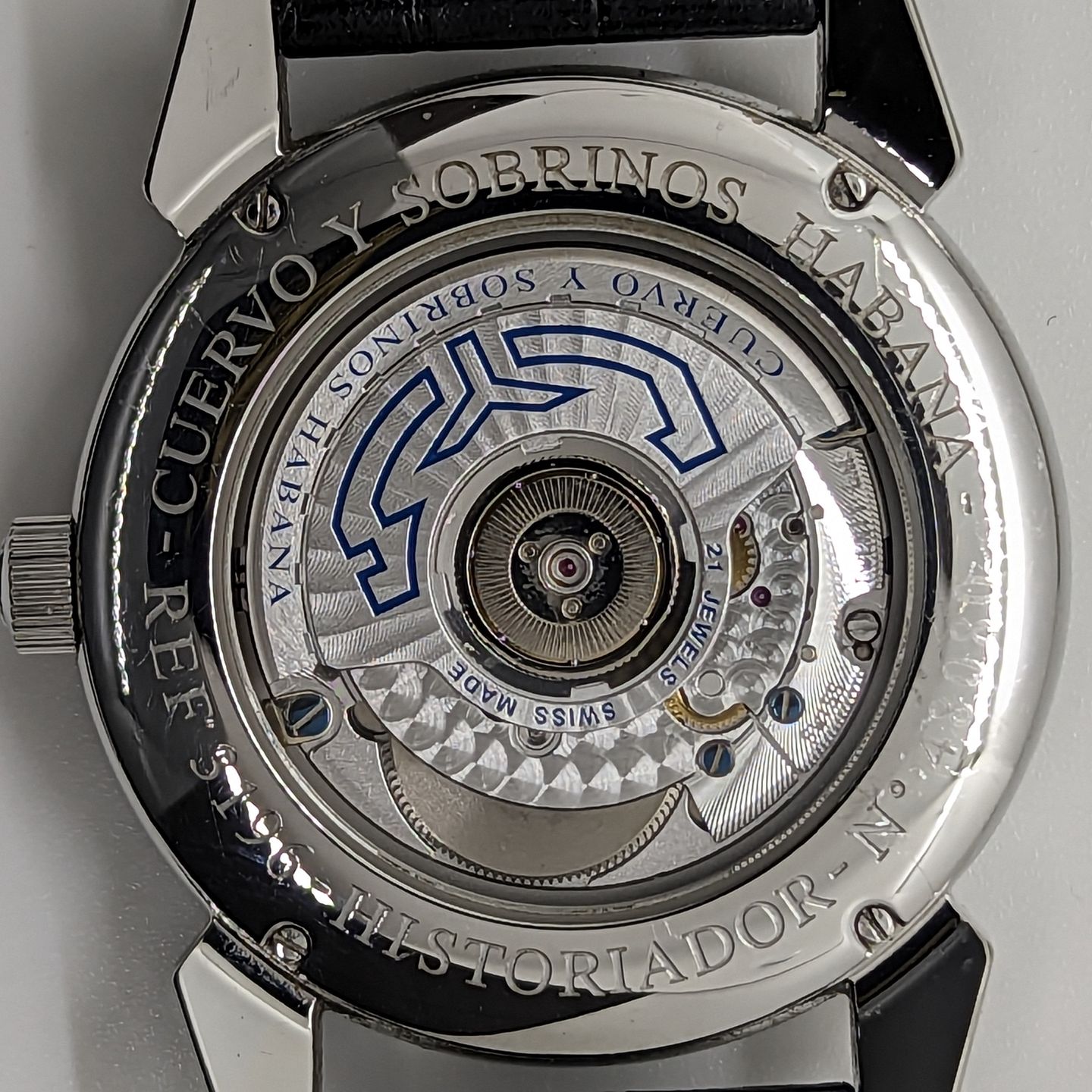 Cuervo y Sobrinos Historiador 3196 (Unknown (random serial)) - Black dial 40 mm Steel case (2/7)