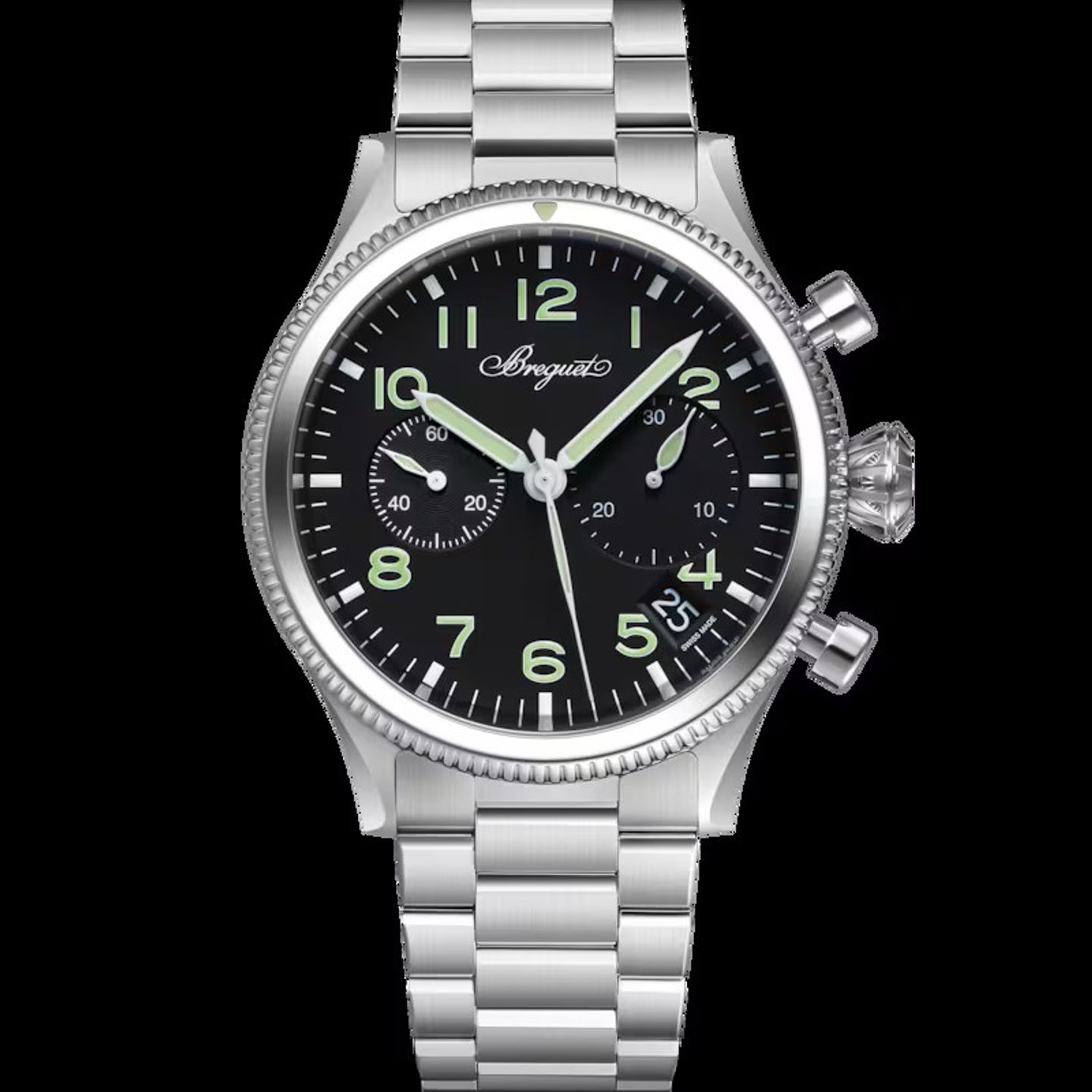 Breguet Type XX - XXI - XXII 2057ST/92/SW0 (2024) - Zwart wijzerplaat 42mm Staal (1/1)