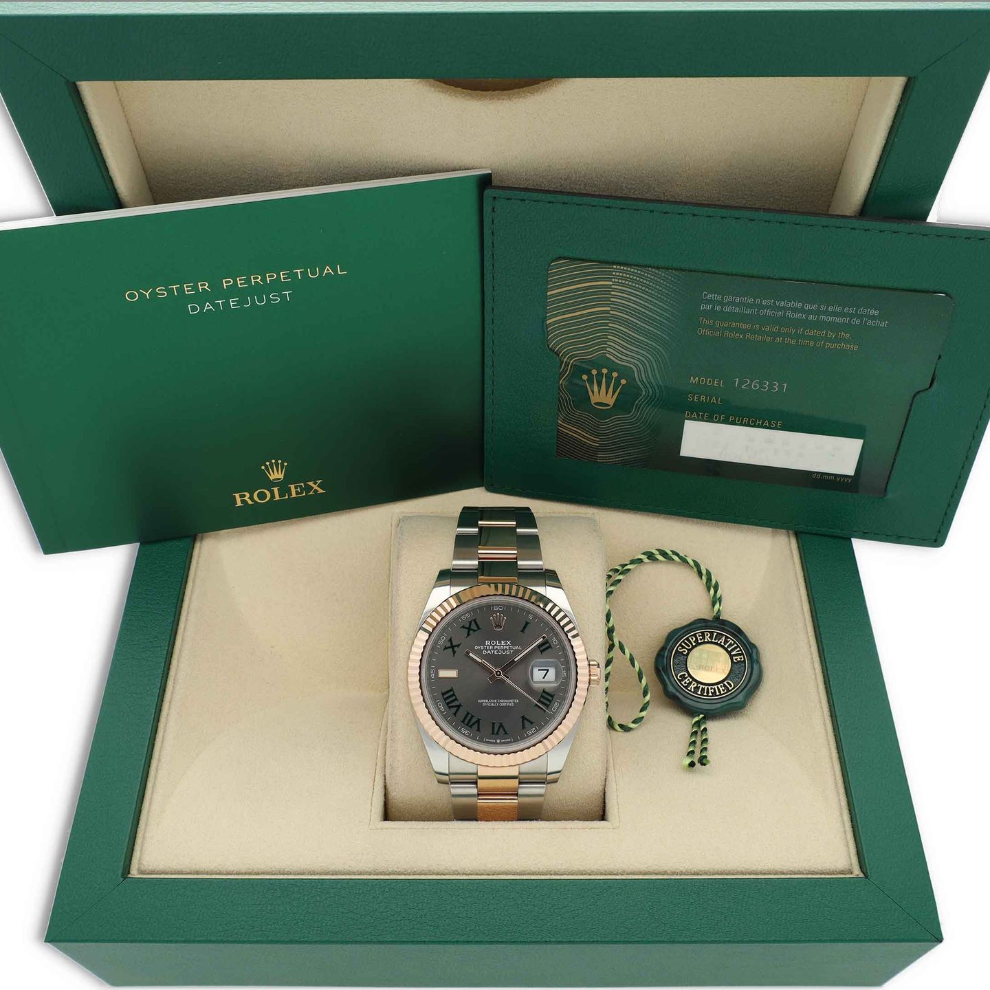 Rolex Datejust 41 126331 (2023) - Grey dial 41 mm Gold/Steel case (8/8)