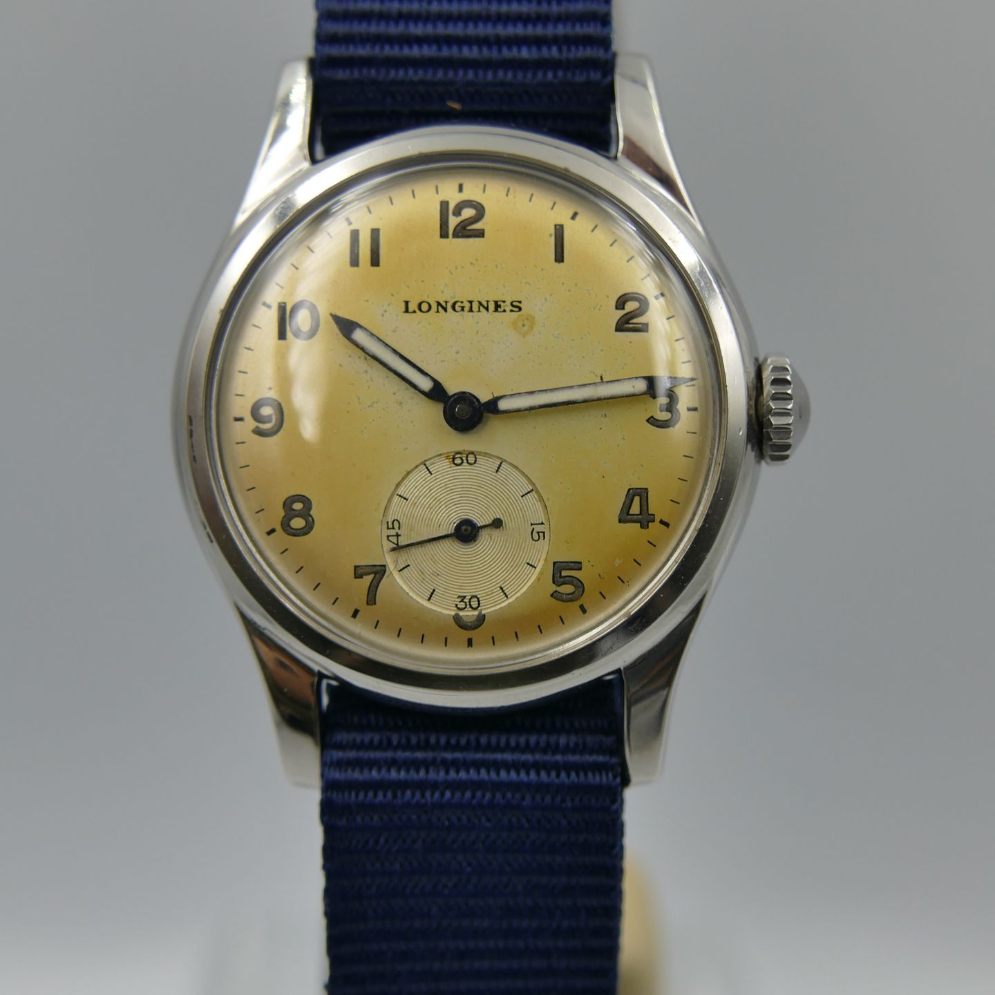 Longines Vintage 50's SS vintage Longines military Sei Tacche 6242 4 Tropical Dial Cal.23Z RARE - (2/8)