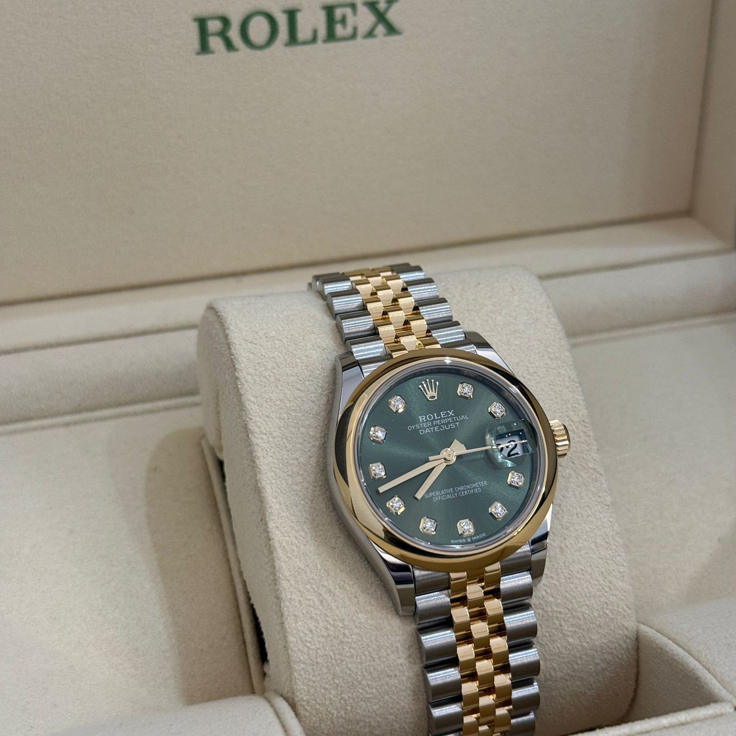 Rolex Datejust 31 278243 (2025) - Groen wijzerplaat 31mm Staal (1/8)