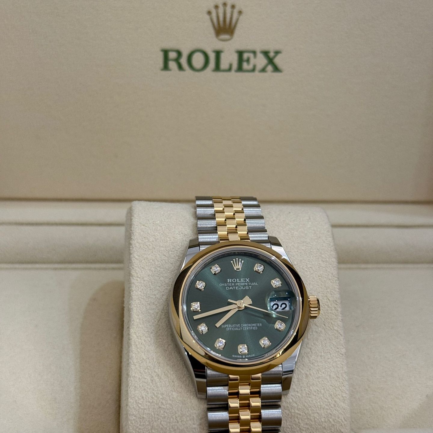 Rolex Datejust 31 278243 (2025) - Groen wijzerplaat 31mm Staal (3/8)